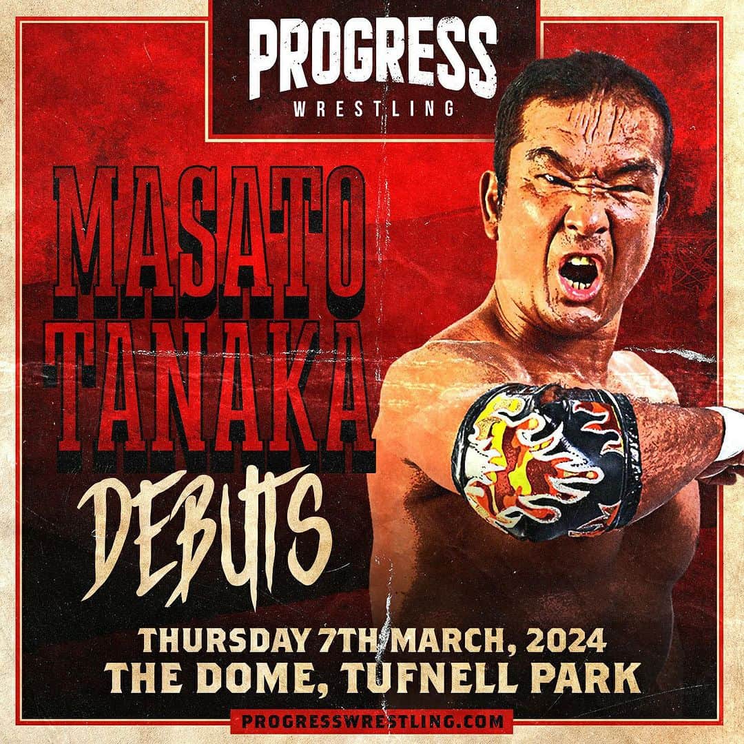 田中将斗のインスタグラム：「Six years ago today we brought you PROGRESS Live At The Dome #1 featuring the Pro Wrestling debut of the OJMO.  👊 We return on Thursday 7th March to the venue steeped in PROGRESS Wrestling history for the debut of former ECW Champion, Masato Tanaka!   #PROGRESSWrestling  #Wrestling」