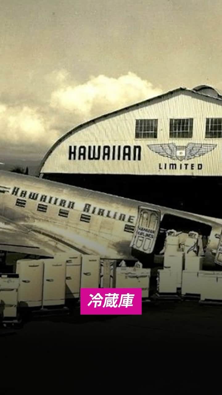 ハワイアン航空のインスタグラム：「ハワイアン航空トリビア🗞  ハワイアン航空の歴史その１ 貨物で運んでいたもの🐄  #ハワイアン航空 #94周年」