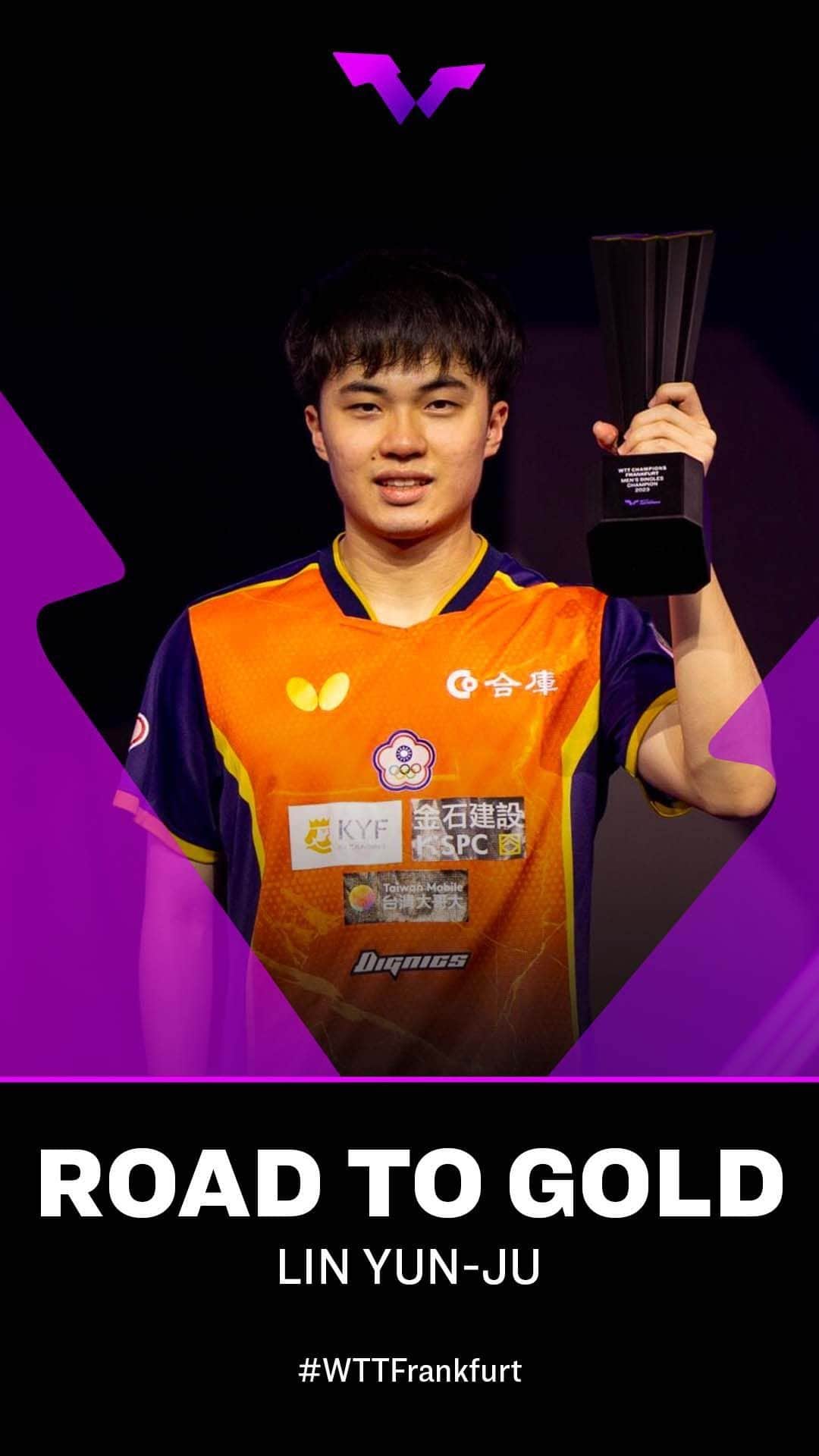 ITTF Worldのインスタグラム：「🤫 🥷 🔛🔝  This is how Lin Yun-Ju powered his way through #WTTFrankfurt and emerged as the Champion of the last #WTTChampions of 2023 🌟   #TableTennis #PingPong」