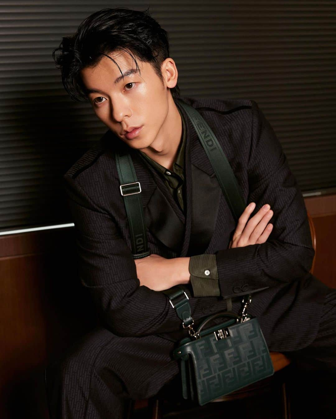 Fendiのインスタグラム：「#FendiAmbassador Greg Hsu wore #FendiWinter with a #FendiPeekaboo.  @kuanghanhsu」