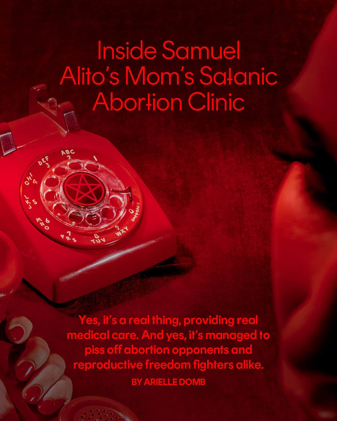 Cosmopolitanのインスタグラム：「Need a minute? No problem. This marrying of lightning-rod concepts (Satan! Abortion! The Supreme Court!) is...a lot. Intentionally so, in fact. “At this point, we don’t have the luxury of trying to make abortion seem more palatable because we tried that and now look where we are,” says Chalice Blythe, an ordained minister of Satan and the group’s spokesperson for reproductive rights. “We’re just going to come out with both arms swinging, completely defiant.” Read more about the clinic and the care it provides at the link in bio.」