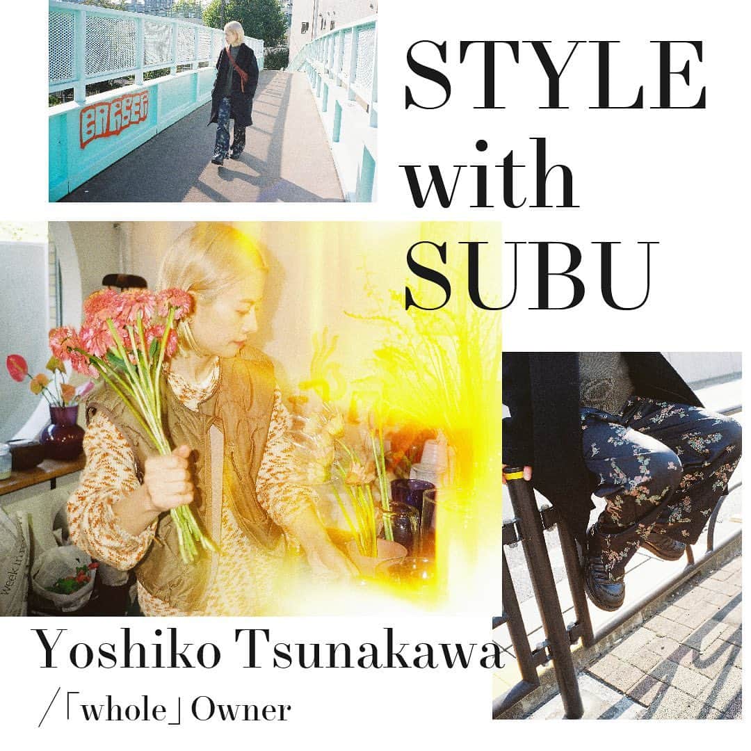 Perkmagazineのインスタグラム：「STYLE with SUBU Vol.2 Yoshiko Tsunakawa / 「whole」Owner 2人の“INDEPENDENT GIRL”が表現する 〈SUBU〉のあるスタイル まるでダウンを羽織っているような暖かさで足を包み込む〈SUBU〉。アウトドアシーンはもちろんストリートでもおなじみとなった秋冬サンダルを、2人の女性がワークスタイルとシティスタイルの2つに分けて思い思いにコーディネート。二人目は代々木上原にあるフラワーショップ「whole（ホール）」のオーナー、綱川禎子さんが登場。 @subu_tokyo_japan . STARRING_Yoshiko Tsunakawa @tsuuuuuna @whole_tokyo PHOTO_Mirei Kuno @kunomirei EDIT&TEXT_Yoshio Horikawa（PERK）  【PERK】 https://perk-magazine.com @perkmagazine  #perk #perkmagazine #fashion #subu #スブ #wintersandals」