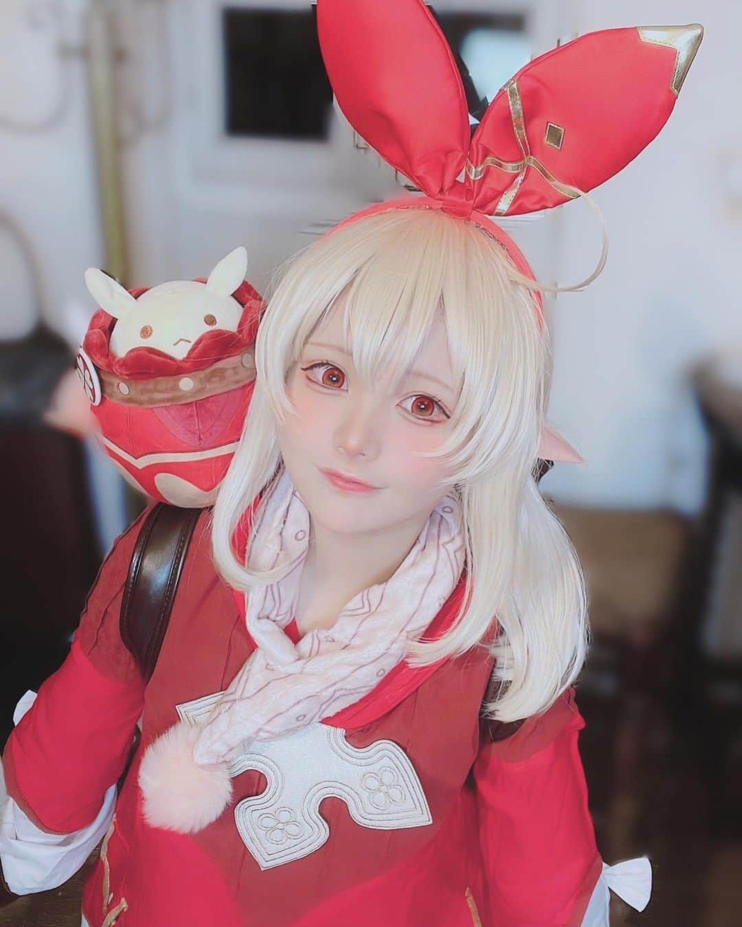 小塩てるのインスタグラム：「アンバーお姉ちゃんの耳！貸してもらった🐰♡  #原神 #genshinimpact #cosplay #cosplayer #コスプレ #コスプレイヤー」