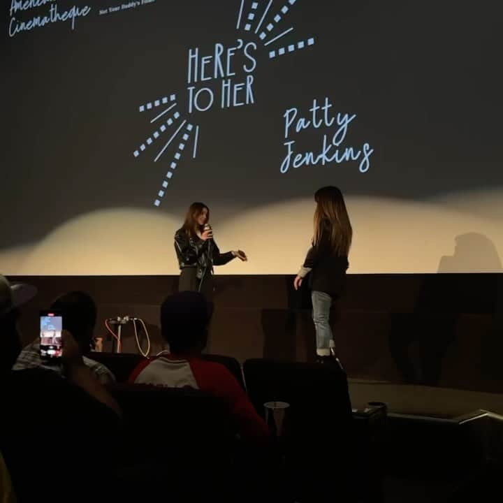 キャサリン・C・ヒューズのインスタグラム：「was honored to introduce Patty Jenkins at the 20th Anniversary screening of MONSTER w @am_cinematheque alongside @nydfilms 🤝」