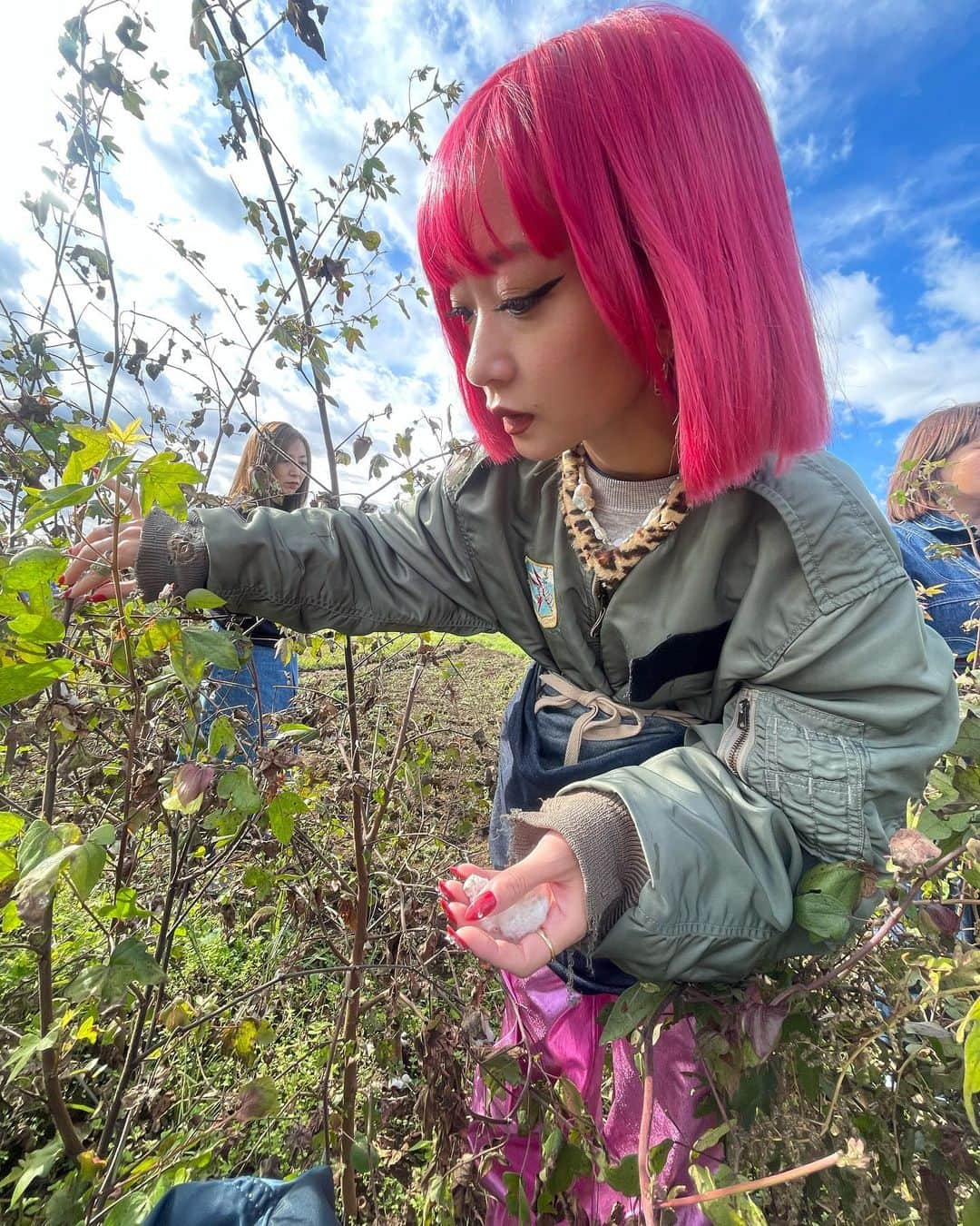 AMIさんのインスタグラム写真 - (AMIInstagram)「5月に種蒔きをした和綿ちゃん✨ 先週栃木県の渡良瀬ビレッジへ収穫に行ってきました。 スクスク元気に育って ふわふわな綿毛になっておりました😊 全ての工程に時間も労力もかかること、 私達が経験したのはほんの一部でしかないけど、体験を通して物事の空気も温度も身を持って感じることがとても大事だなと、自分自身の人生において貴重な経験が出来た時間でした。 オーガビッツの皆様 WWDの皆様 渡良瀬エコビレッジの皆様 本当にありがとうございました✨」11月16日 9時20分 - amixxamiaya