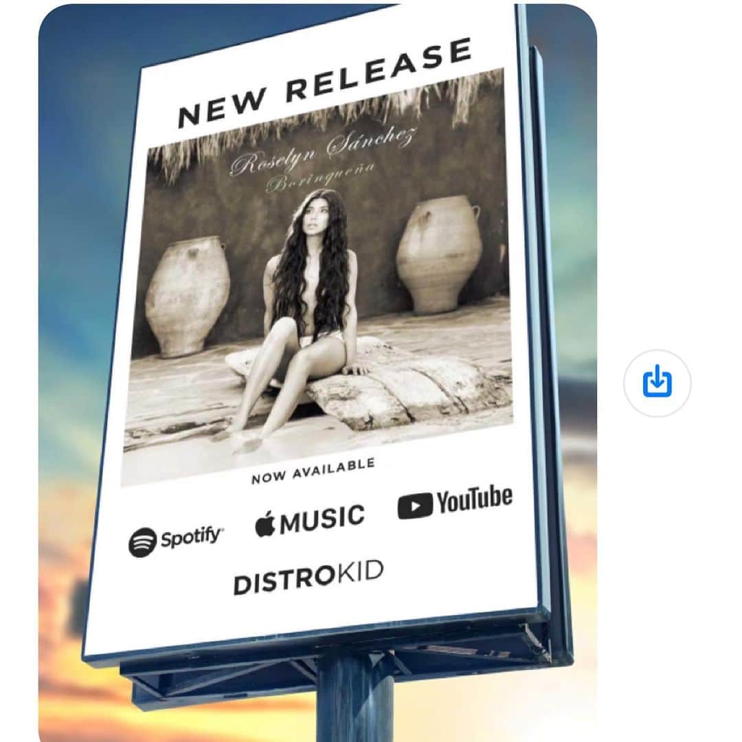 ロゼリン・サンチェスのインスタグラム：「Que emoción!!!!! BORINQUEÑA disponible YA en Spotify/Apple Music/YouTube among others 🙏🙏🙏🙏  Disfruten!! Le tengo mucho cariño a este álbum!! Made with lots of love!  Link in bio」