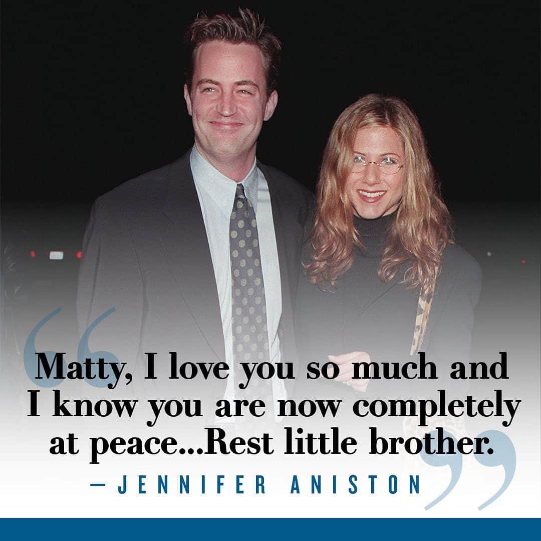 People Magazineのインスタグラム：「Jennifer Aniston is speaking out about her "Friends" costar and his enduring legacy for the first time since his death. 🤍 Tap the link in bio for her full tribute. | 📷: Frank Trapper/Corbis via Getty」