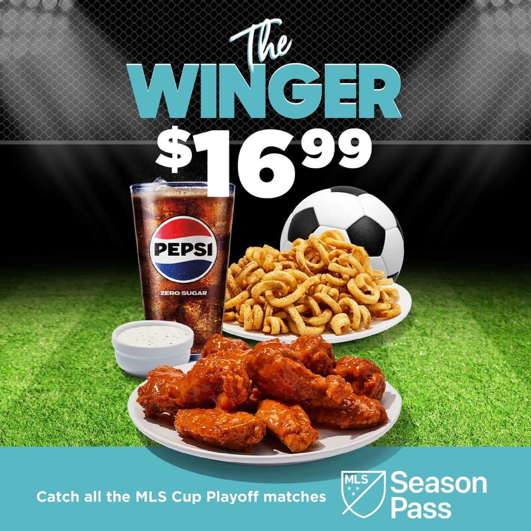Hootersさんのインスタグラム写真 - (HootersInstagram)「With MLS Season Pass at Hooters, it’s game on… and on, and on! Catch all the MLS Cup Playoff matches and score major deals, like the Winger for $16.99 or the Full Formation for just $39.99.  At participating locations only.」11月16日 1時01分 - hooters