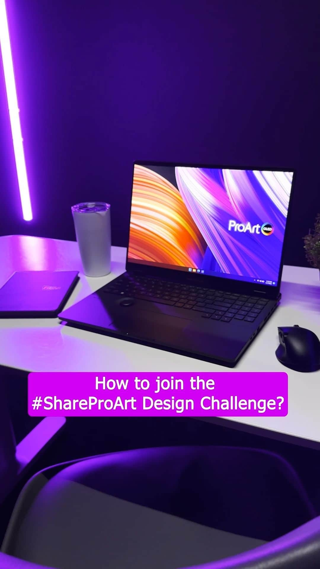 ASUSのインスタグラム：「#ShareProArt Design Challenge is in full swing!✨Showcase your boundless creativity by designing artwork related to #ProArt Studiobook!  This first round of the design challenge will conclude on Nov. 26th, so hurry up and submit your entries to have a chance to win a ProArt laptop!🎁💻  👉More details and rules: https://asus.click/ShareProArt  Link in bio as well!」