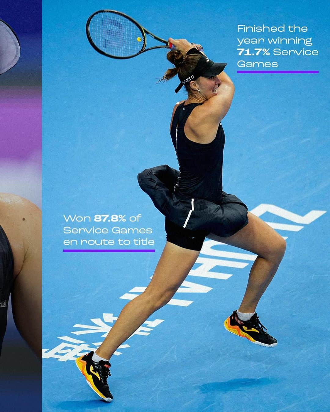 WTA（女子テニス協会）さんのインスタグラム写真 - (WTA（女子テニス協会）Instagram)「An unforgettable year 👑  Swipe to see the MOST impressive stats from the 2023 season ➡️  @sap powers WTA Statistics」11月16日 1時10分 - wta