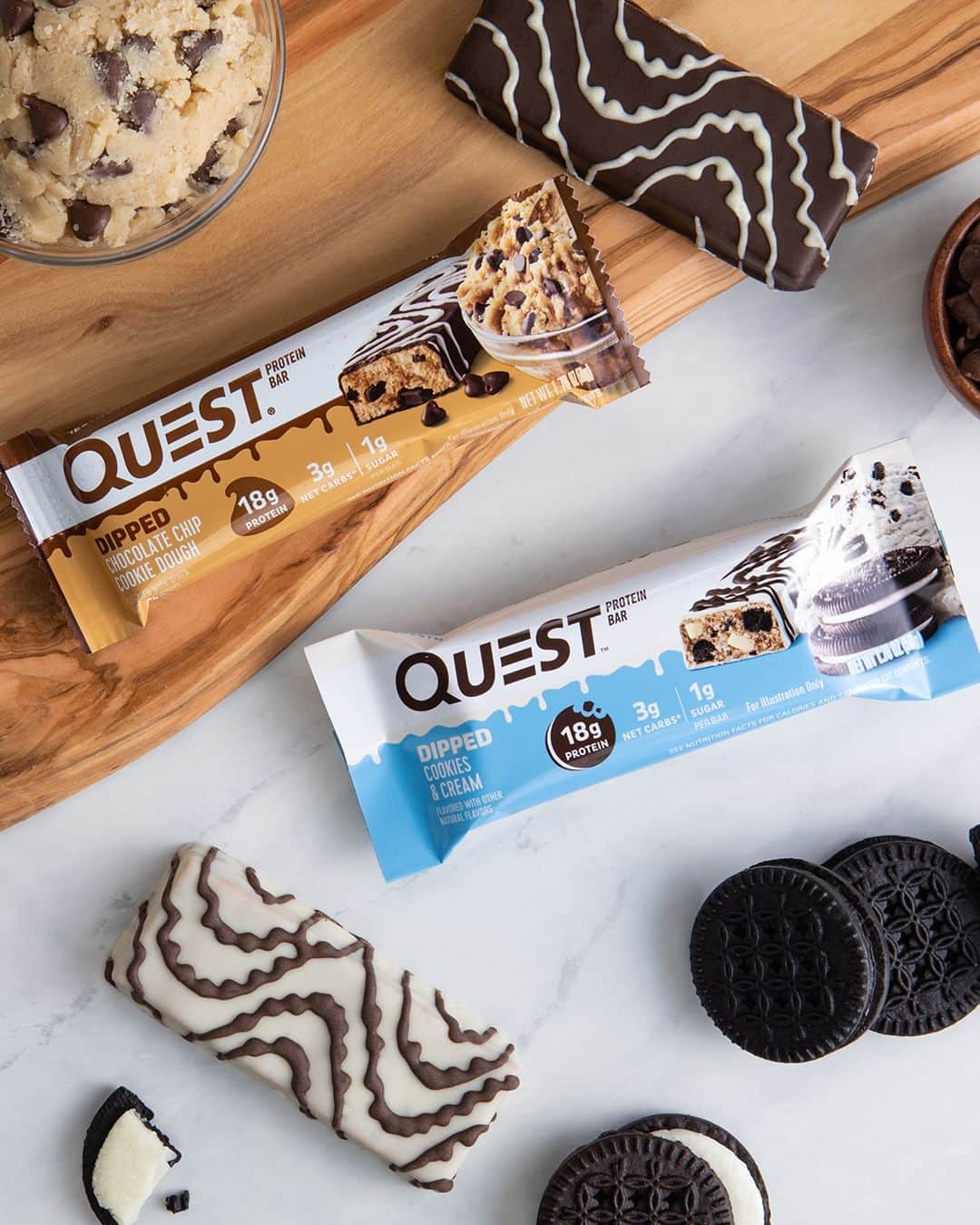 questnutritionのインスタグラム：「Have you tried the Dipped #QuestBars? If so, thoughts? #QuestNutrition #OnaQuest #QuestBar」