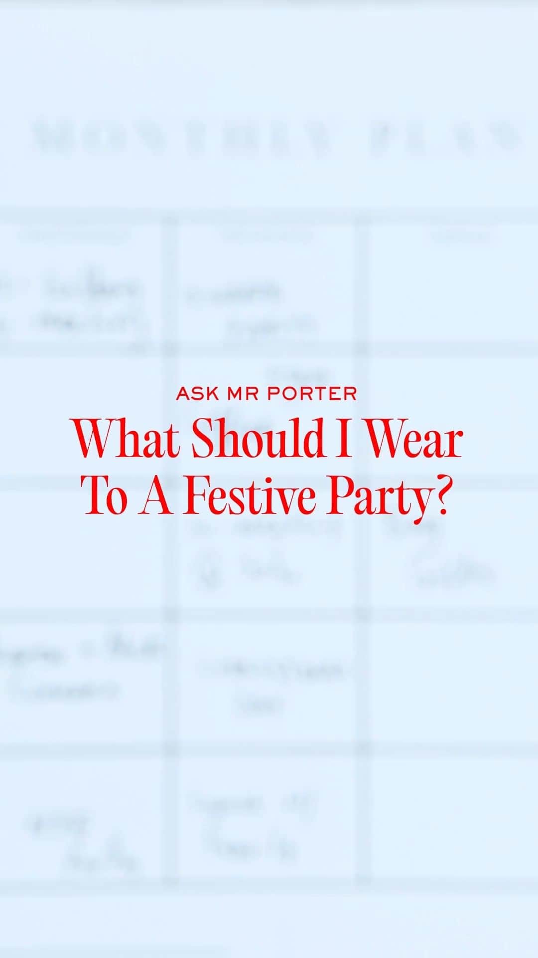 MR PORTERのインスタグラム：「Party season is just around the corner, and in preparation you asked MR PORTER how to dress for the upcoming festivities. Here’s our guide to styling out the occasions.  Tap the link in bio to shop the season’s best party pieces.  Directed by: @xcandicelox」