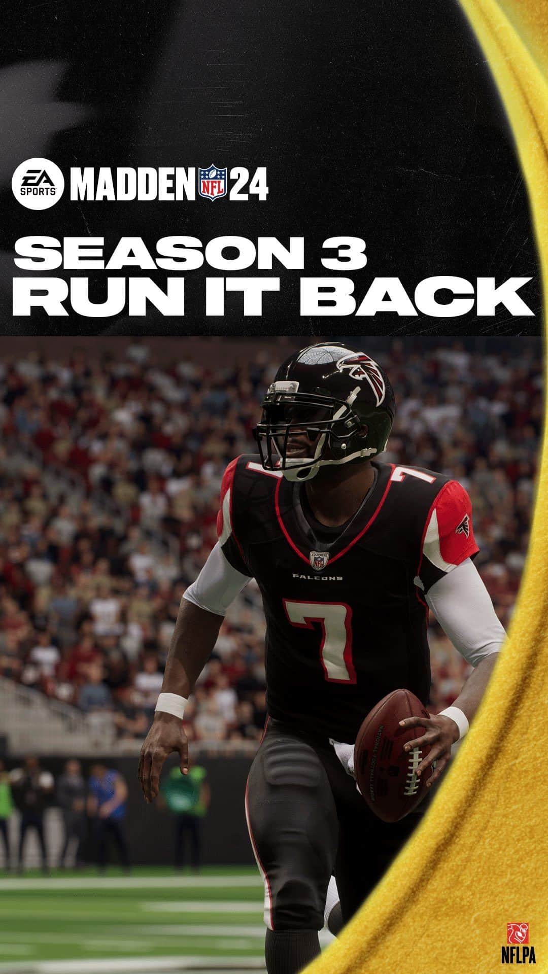 マイケル・ヴィックのインスタグラム：「Run It Back in Season 3 starting Today! 👑  🔙 Michael Vick Cover Refresh 🆕 S3 Field Pass 🦃 The Harvest & Blitz: PREM1ERE Return ✅ & More in #Madden24  Click the link in bio to learn more!」