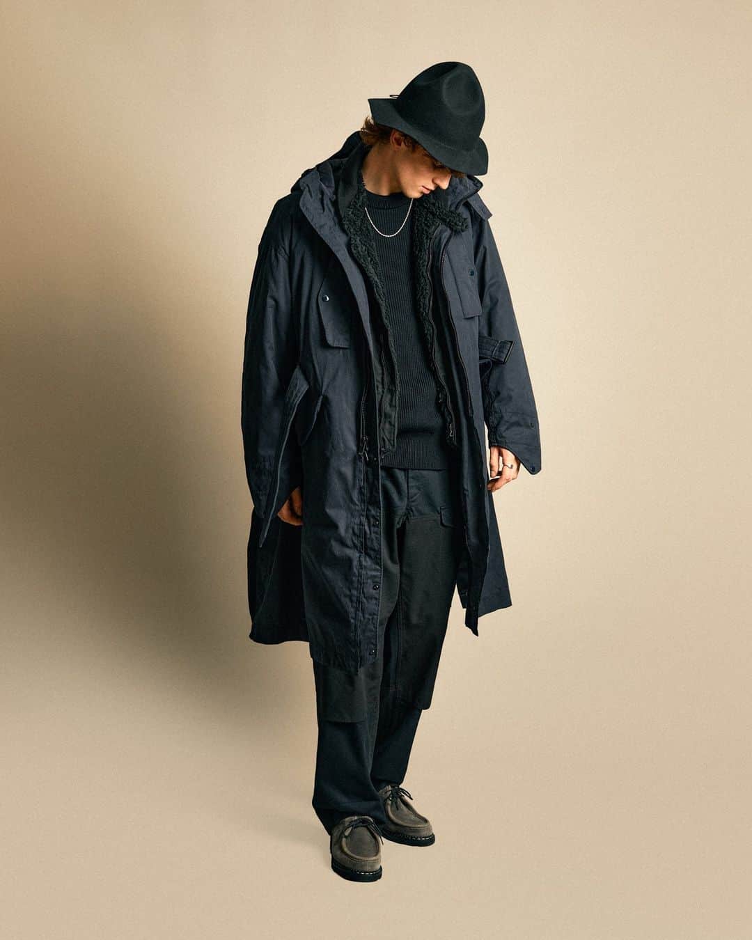ガーブストアのインスタグラム：「Fresh updates of iconic styles from Engineered Garments' winter collection. Adaptable PC Coasted Storm coats, sherpa-lined vests and striking gun-club check pieces. ⁠ ⁠ Shop now, link in bio.」