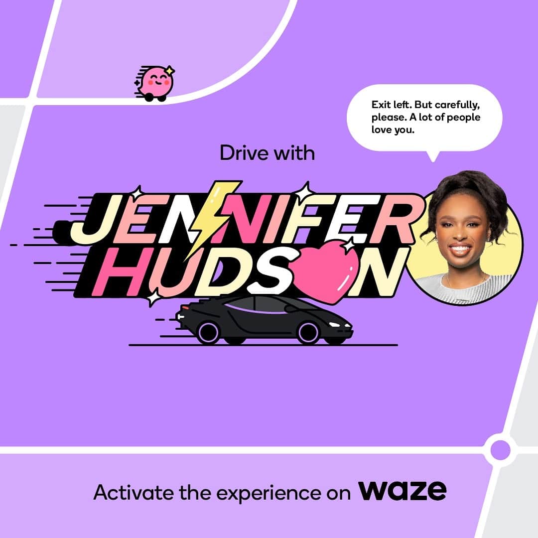 ジェニファー・ハドソンのインスタグラム：「Yal wanna take a drive together?? Now you can activate the Jennifer Hudson experience on @waze — just in time for your holiday road trips — and I’ll help get you to your destination ! 🚘 Let’s go !!! (Link in story)」