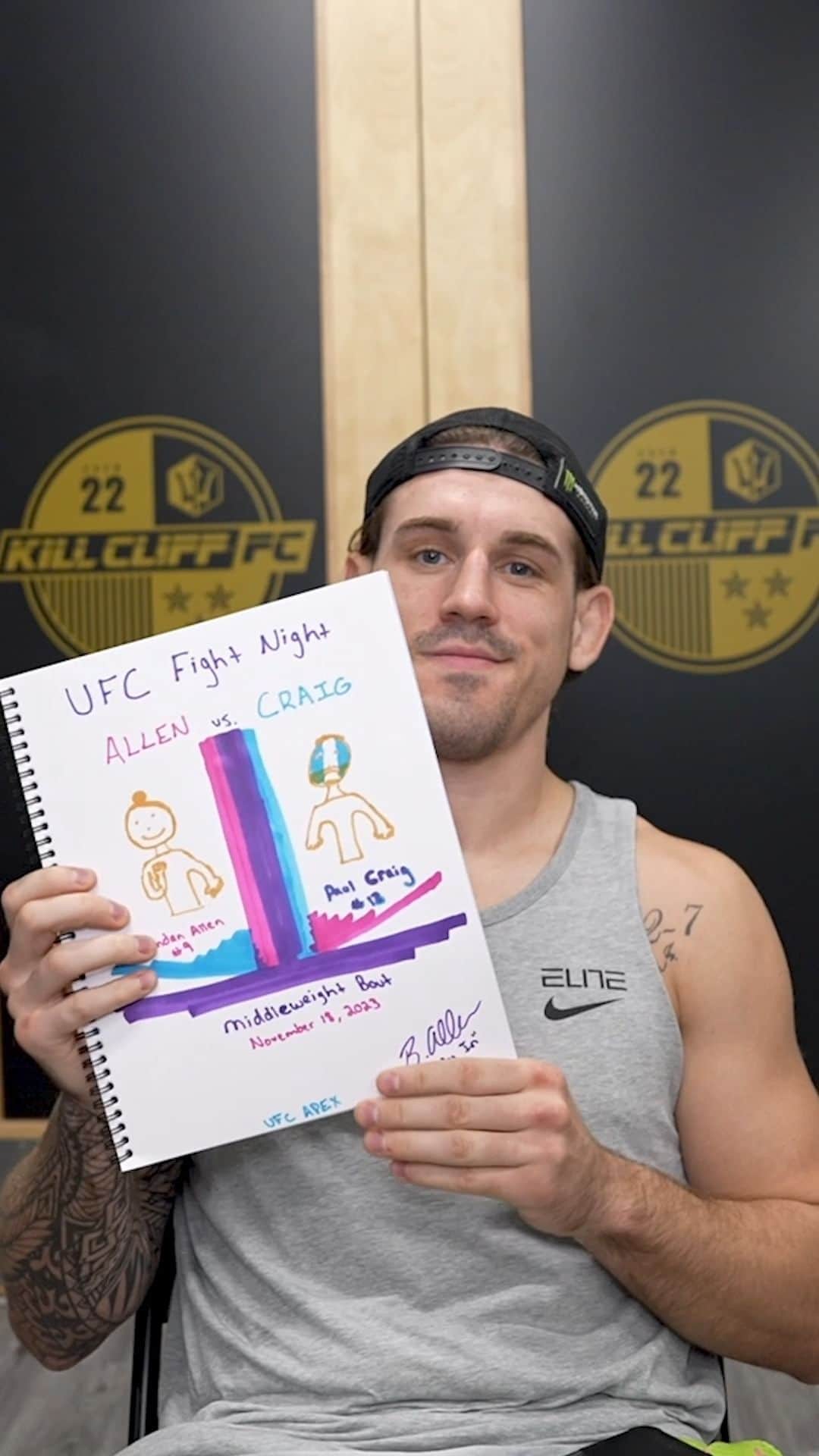 UFCのインスタグラム：「Get to know @B_Allen185 while he makes the #UFCVegas82 poster 🎨」