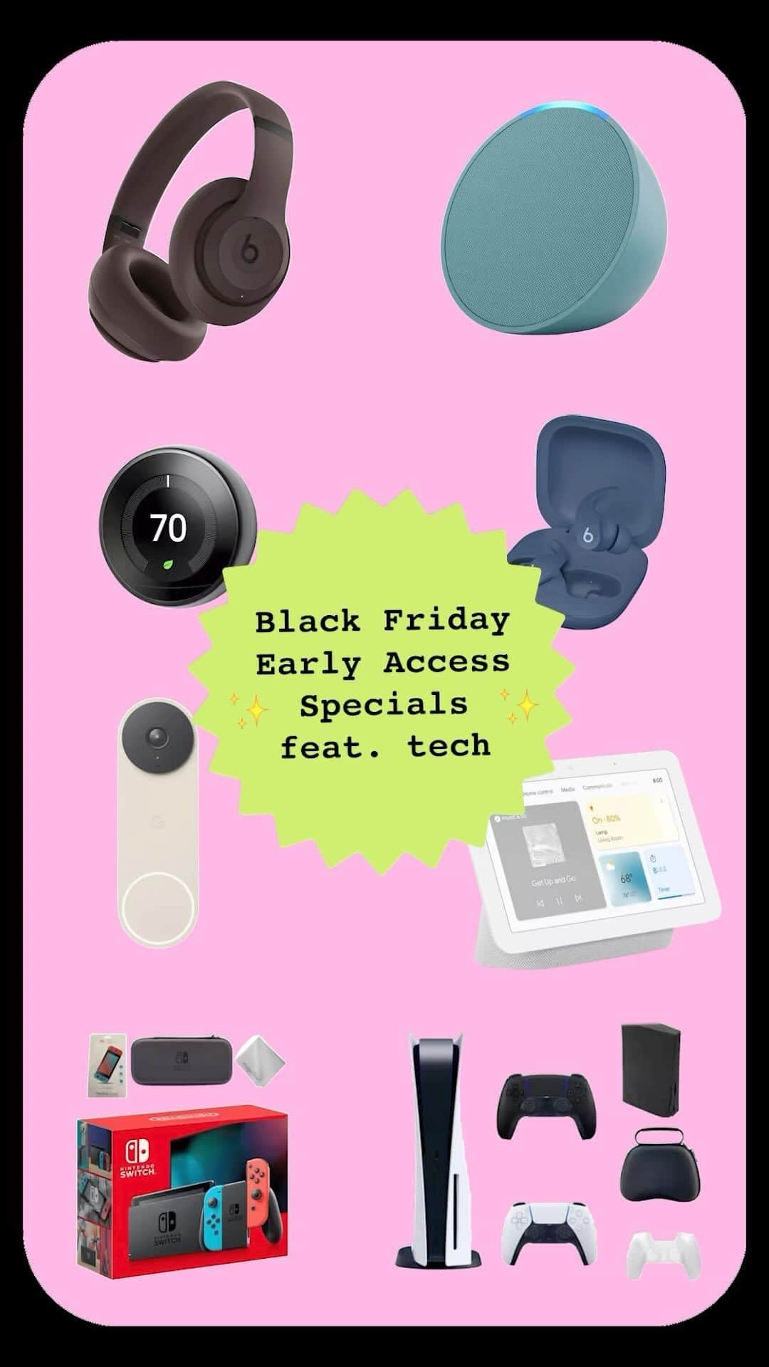 Macy'sのインスタグラム：「Find early #deals on brands like #Nintendo, #Playstation, #Beats, and #Google during Black Friday Early Access.   Now, you’ll be able to spend actual Black Friday just eating leftovers. Deals end 11/18. #TechDeals #MacysBlackFriday」