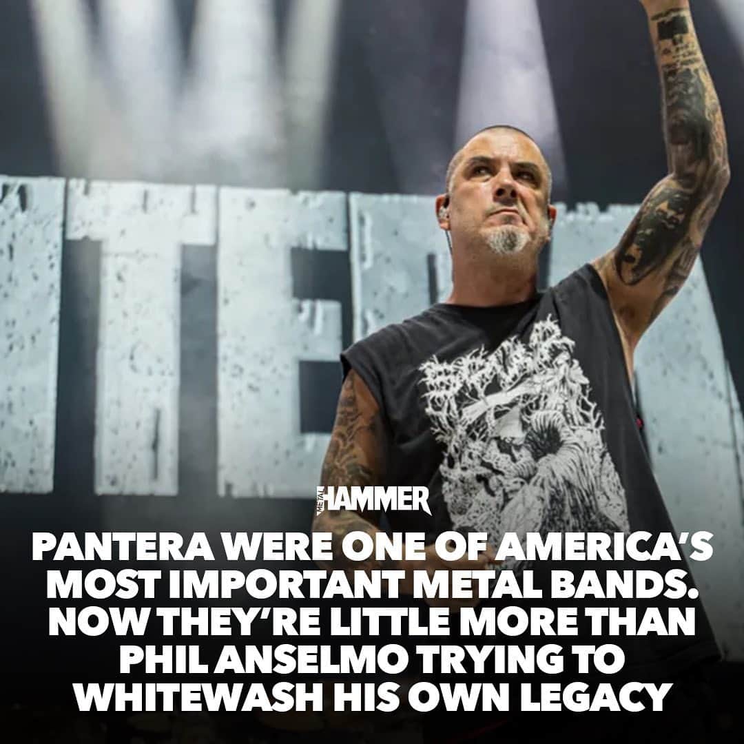 METAL HAMMERのインスタグラム：「Following his onstage “white power” outburst in 2016, Phil Anselmo’s resorted to hollow nostalgia to win people back, rather than evidence of genuine personal growth • Read the full story via the link in bio.」