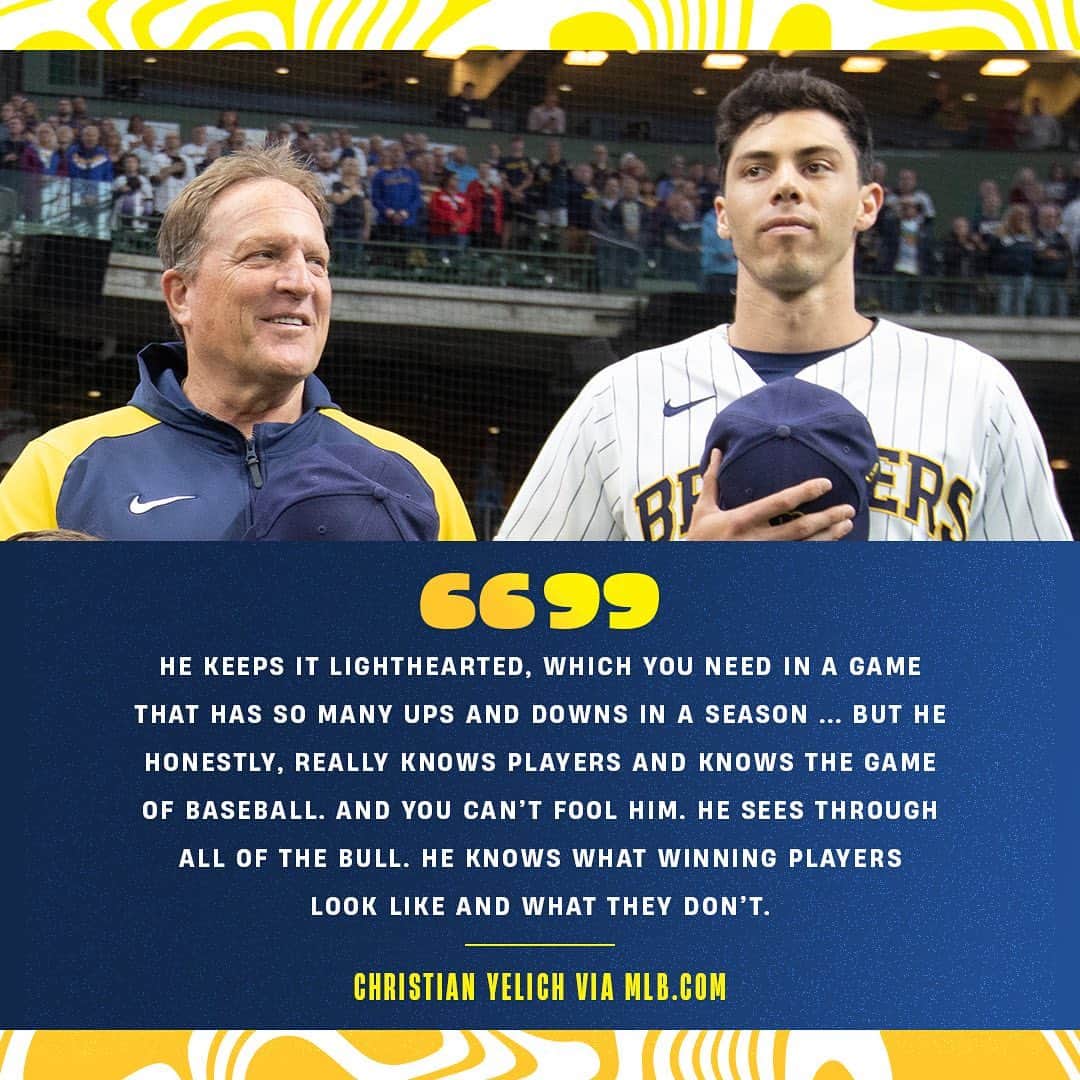 ミルウォーキー・ブルワーズのインスタグラム：「Our new skipper is @christianyelich approved ✅」