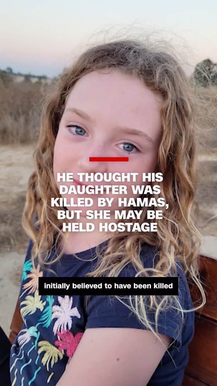 CNNのインスタグラム：「Thomas Hand was previously told that his 8-year-old daughter Emily was killed during the October 7 attack in Israel. Nearly a month after the massacre, it is believed his daughter is alive and a Hamas hostage.」