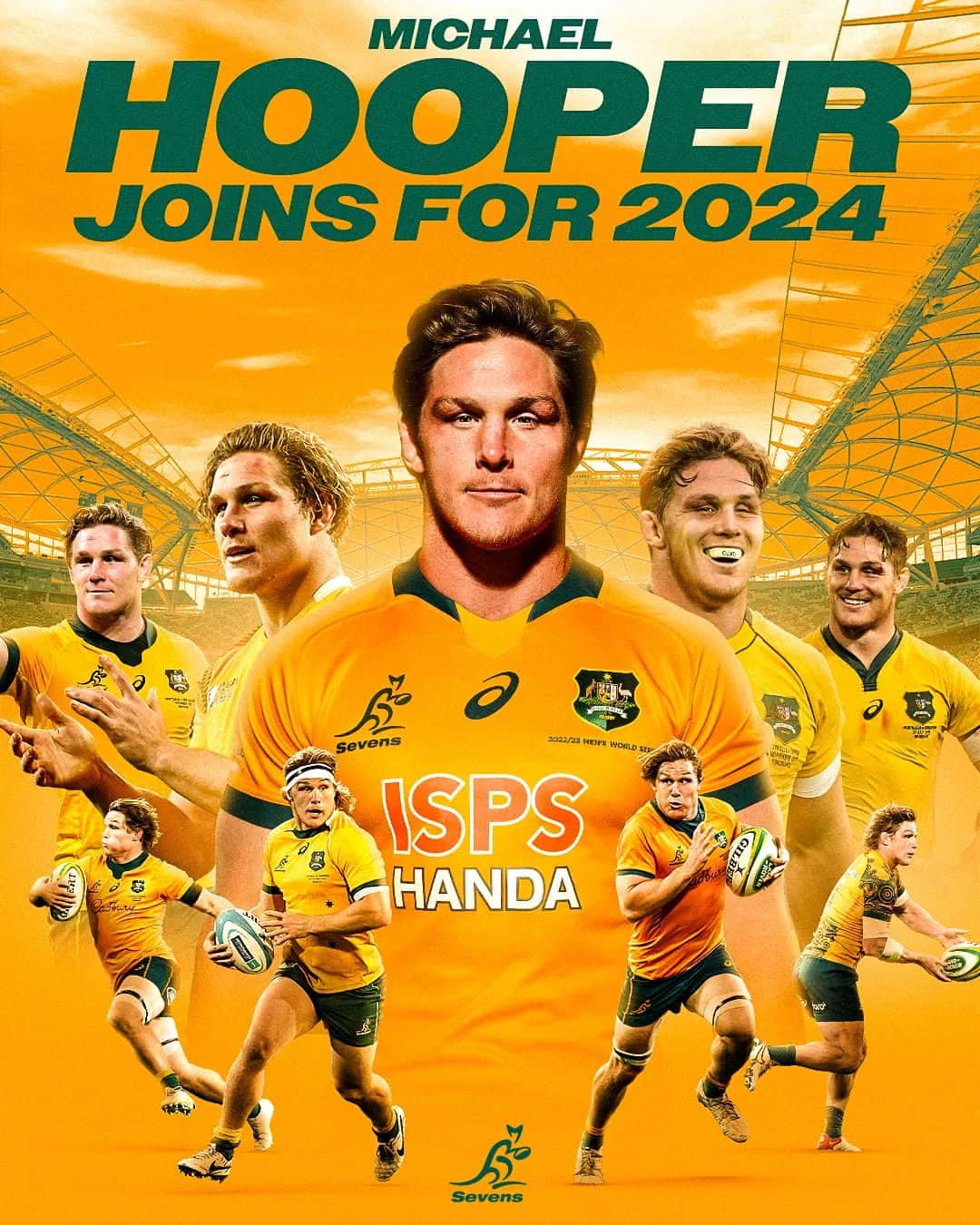 ラグビーオーストラリア代表のインスタグラム：「7 to Sevens ✍️  #Aussie7s #Wallabies」