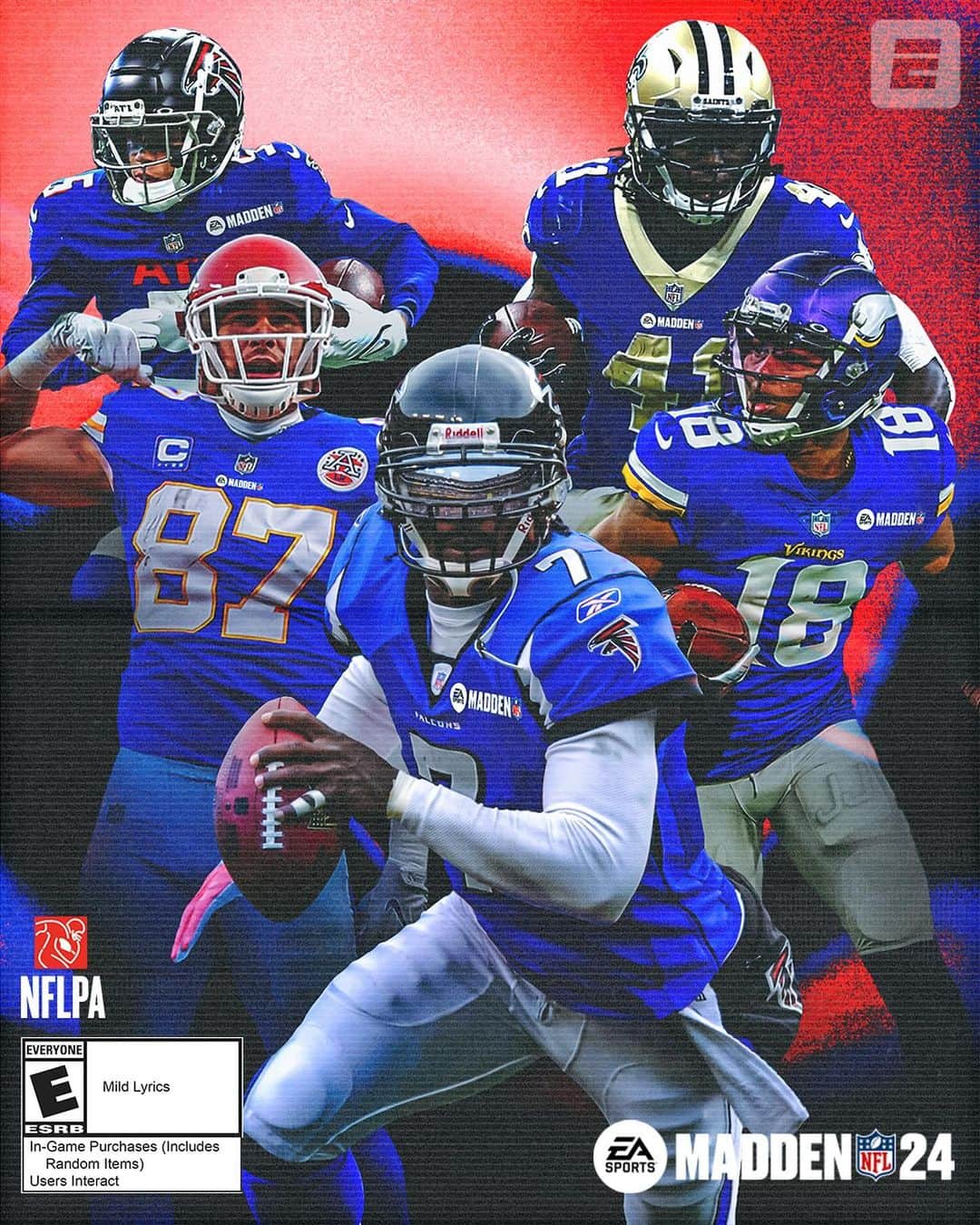 マイケル・ヴィックのインスタグラム：「Michael Vick's Dream Team of current players 👀🔥  🏈 Alvin Kamara 🏈 Justin Jefferson 🏈 Drake London 🏈 Travis Kelce」