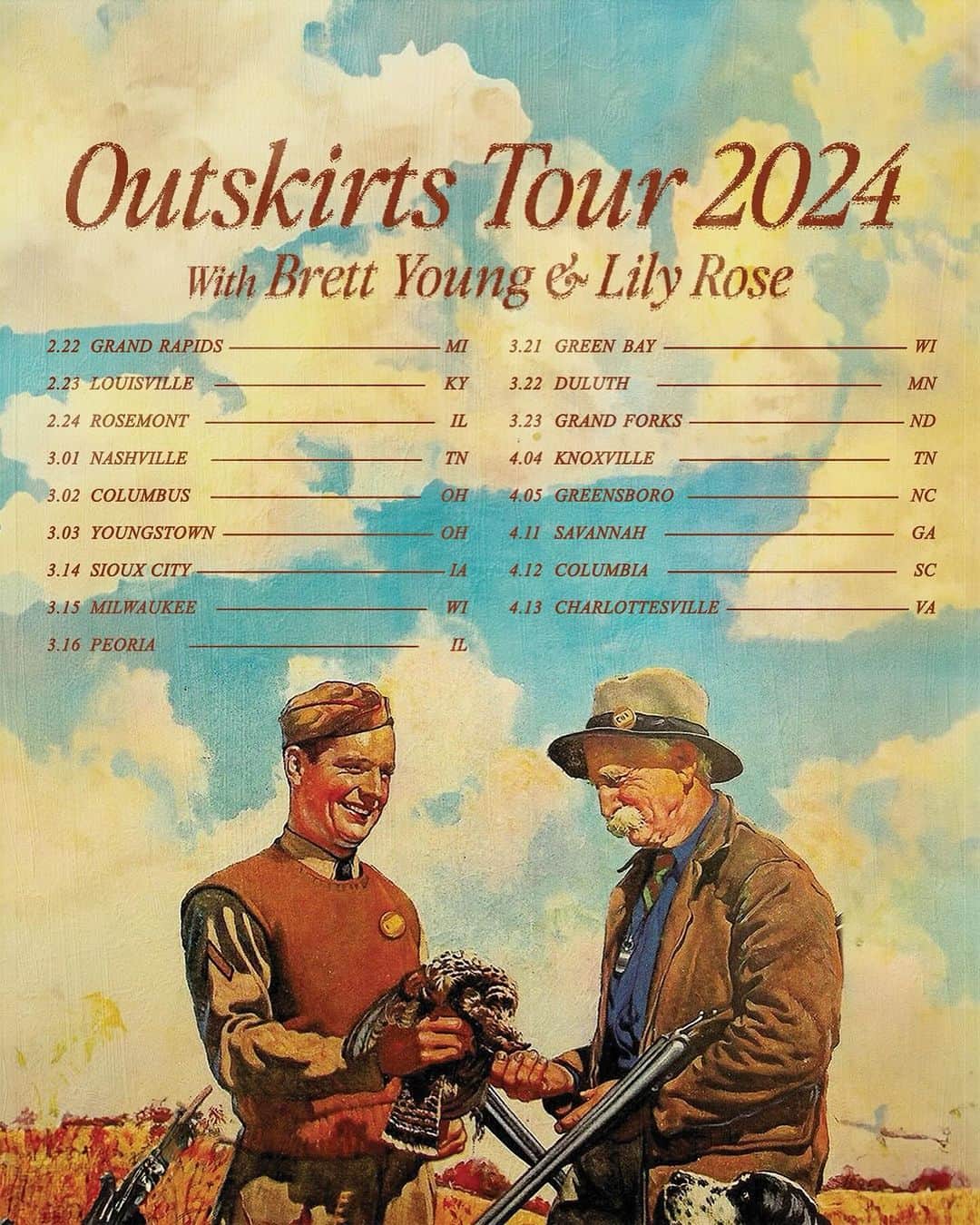 サム・ハントのインスタグラム：「Outskirts Tour 2024. Tickets are on sale now」