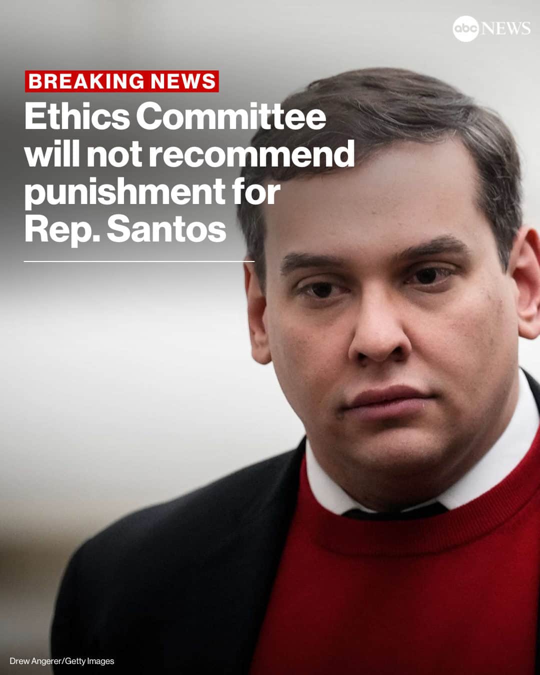 ABC Newsのインスタグラム：「The House Ethics Committee will not recommend punishment for embattled Rep. George Santos in a public report it plans to release later this week after a monthslong investigation, Chairman Michael Guest says.  Instead, the panel will release its evidence and investigation for members to review and make their own conclusions about whether Santos should be removed from Congress, Guest, a Mississippi Republican, says. Read more at the link in bio.」