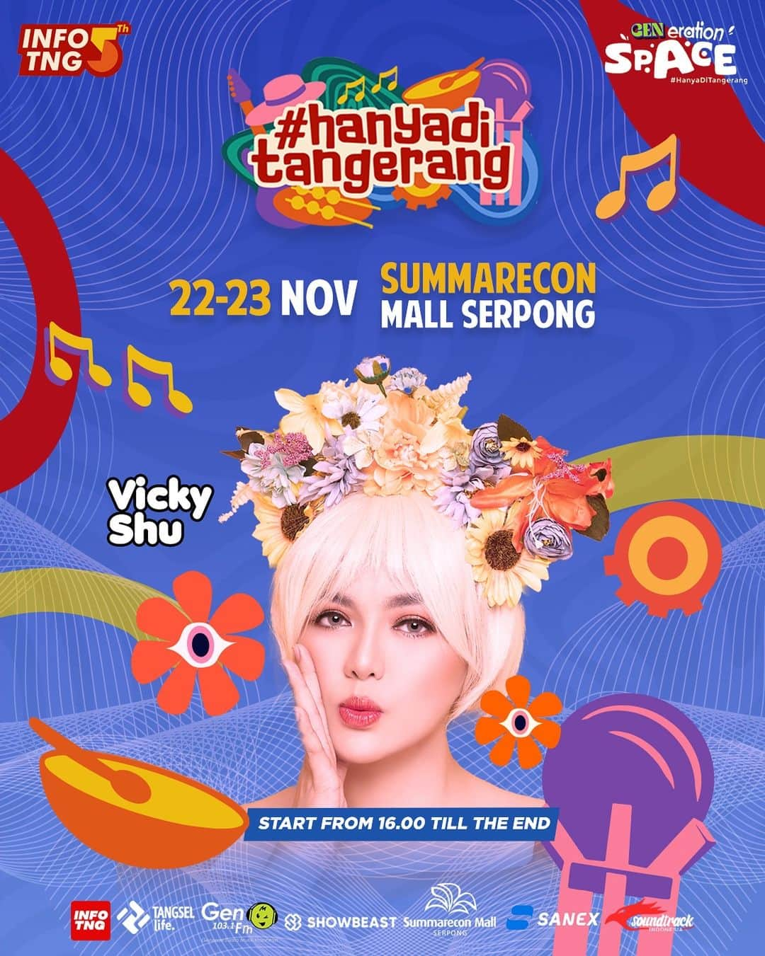 Vicky Shuのインスタグラム：「Confirmed! Kita bakal seru-seruan bareng @vickyshu Hanya di Tangerang - Save the date‼️ 22-23 November 2023 At Summarecon Mall Serpong  #HanyadiTangerang」