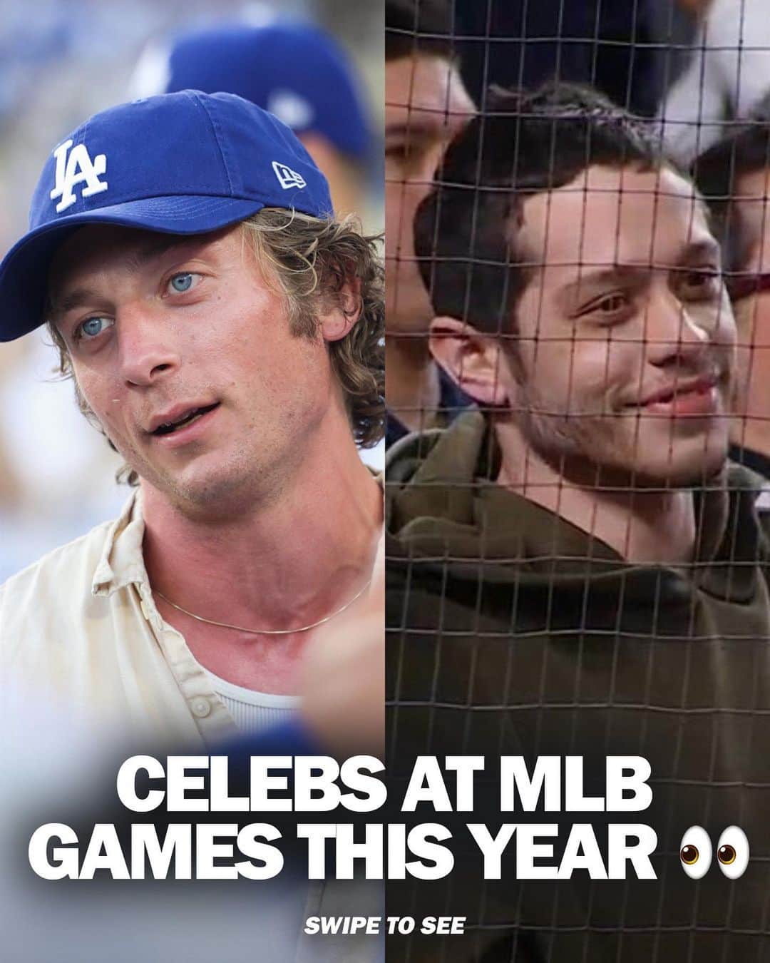 MLBのインスタグラム：「If you could meet one of these celebs at a game, who would it be? 🤔」