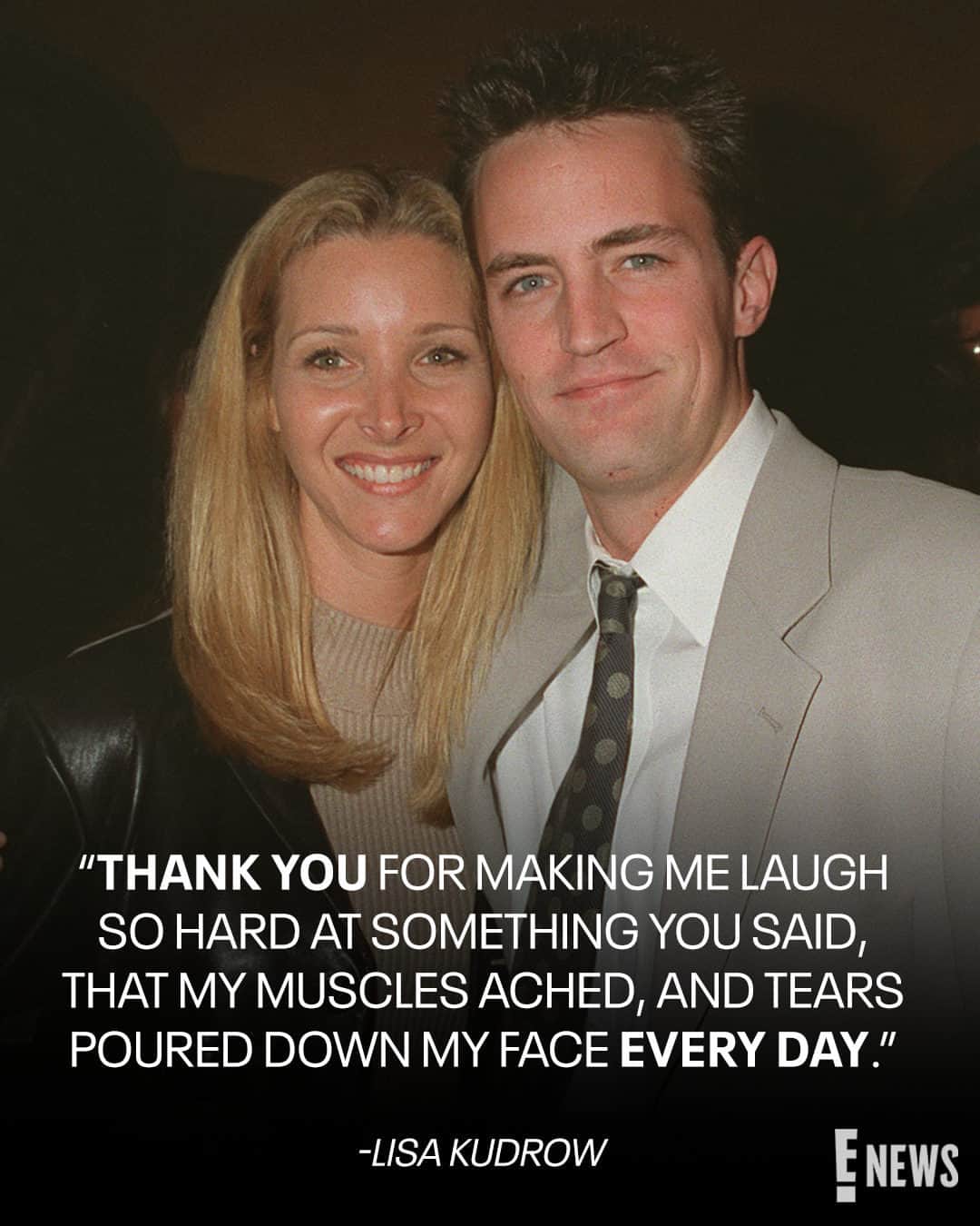 E! Onlineさんのインスタグラム写真 - (E! OnlineInstagram)「Thank you, Matthew Perry. 🤍 Lisa Kudrow beautifully opens up about her friendship with her late co-star—link in bio for the full tribute. (📷: Getty)」11月16日 6時35分 - enews