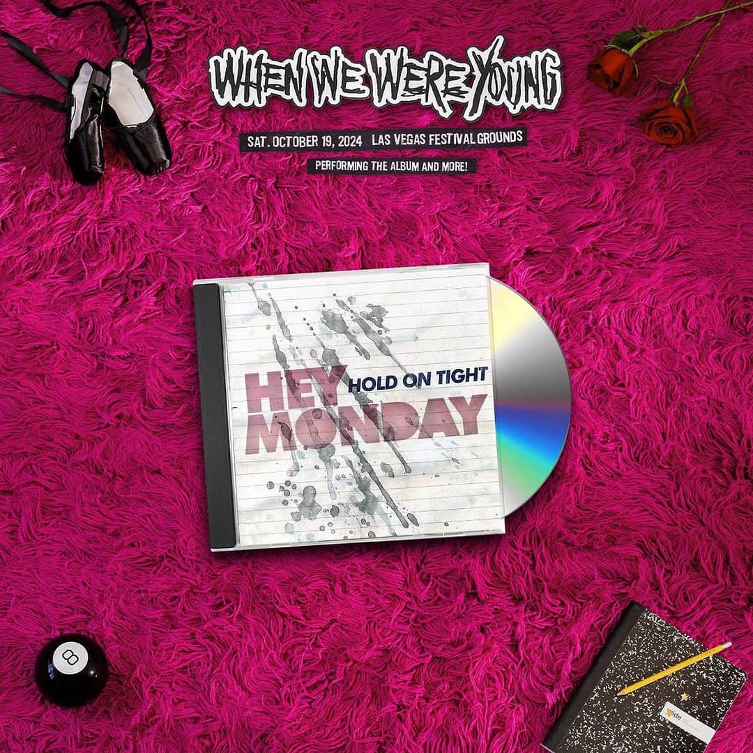 キャサディー・ポープのインスタグラム：「We’re coming home! Hey Monday are playing “Hold On Tight” in its entirety at the EPIC @whenwewereyoungfest 2024!!! Get your dunks and vests ready!!」