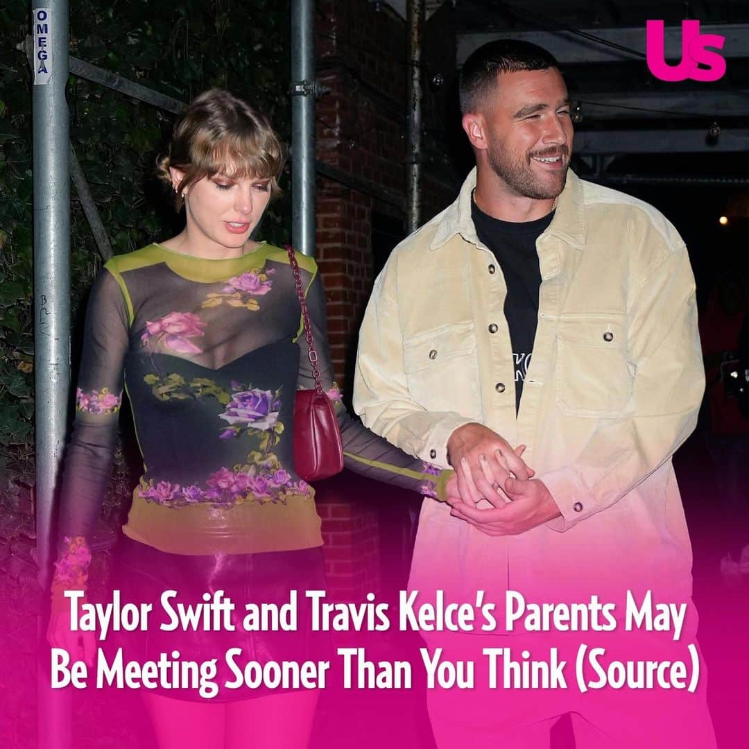 Us Weeklyのインスタグラム：「Things are getting "really serious" between Taylor Swift and Travis Kelce ... and a source is giving Us the update. Read the exclusive on their "very close bond" at the link in bio. (📸: Getty)」