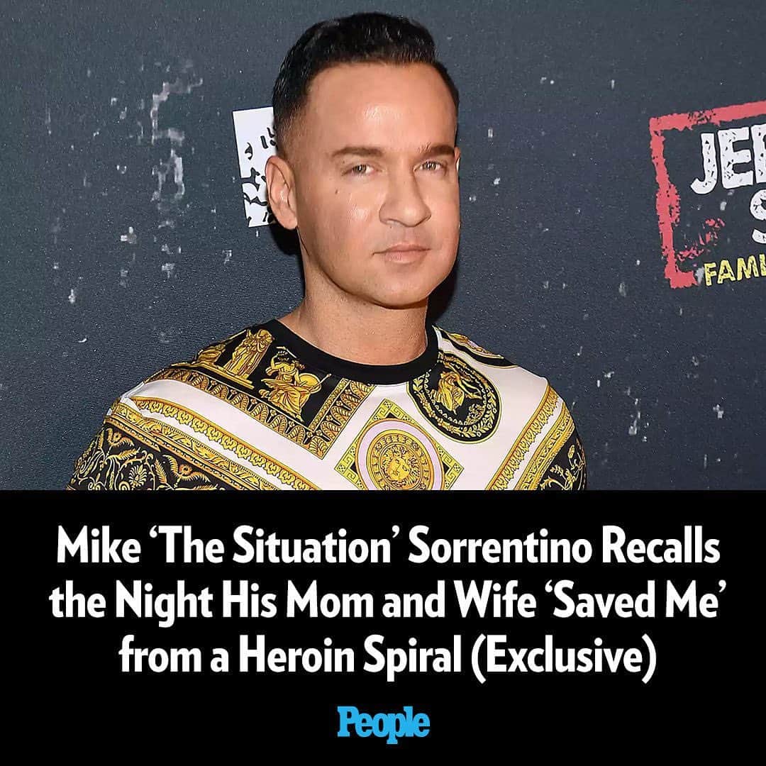 People Magazineのインスタグラム：「Mike “The Situation” Sorrentino is opening about his difficult battle with addiction and his road to recovery. “I was broke. I was unemployed. I was months behind on my rent and I was depressed," the "Jersey Shore: Family Vacation" star says. To watch the PEOPLE exclusive clip, head to the link in bio. | 📷: Getty」