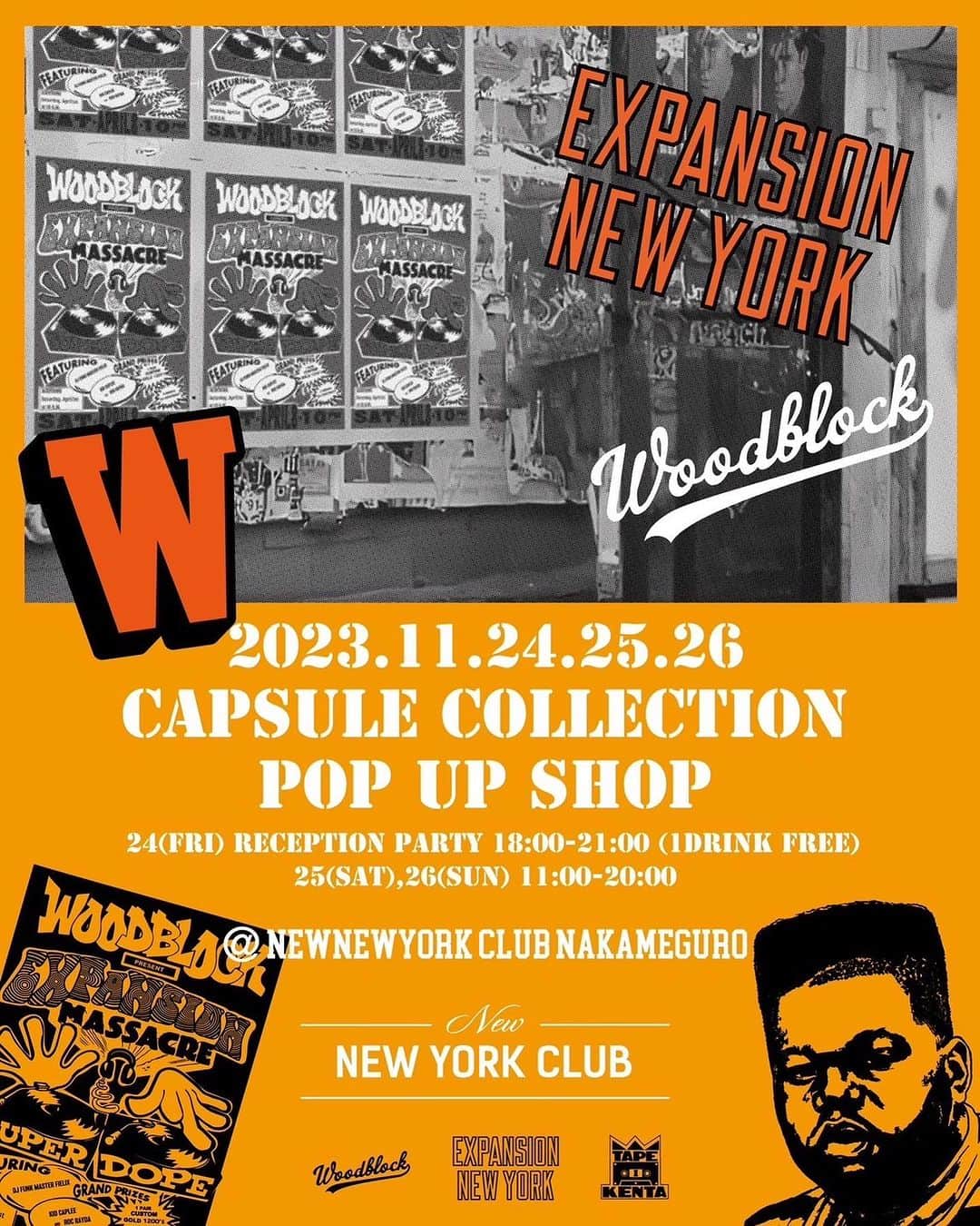 McGuffinさんのインスタグラム写真 - (McGuffinInstagram)「⚡️McGuffin Street News⚡️  EXPANSION NY @expansion_ny と WOODBLOCK @woodblock_79による CAPSULE COLLECTIONが11月27日(月)に発売。  発売を記念しNEW NEW YORK CLUBにて11月24日(金)より先行販売いたします。 NY在住のEXPANSION NYデザイナーのKIRK氏と長年親交のあるWOODBLOCK 宇田川のバックボーンで外すことのできない90年代のHIP-HOPをメインテーマに掲げたコラボレーション。  デザイナー両者の特に思い入れのあるBLACK MOVIEからインスピレーションを受け、両ブランドの特性を活かしたデザインをアイテムに落とし込んだスペシャルコレクション。  今回のコレクションに連動し、こちらも長年親交のあるDJ KENTA @_djkenta_ によるMIX TAPE 「JUICE #1」がコラボレーションアイテム取扱店舗、DISK UNION限定でリリースとなります。  11/24(金) RECEPTION PARTY 18:00~21:00 11/25(土),26 (日)11:00-20:00 NEW NEW YORK CLUB 〒153-0051 東京都目黒区 上目黒2丁目44-11 @newnewyorkclub_nakameguro」11月16日 17時50分 - mcguffin_official