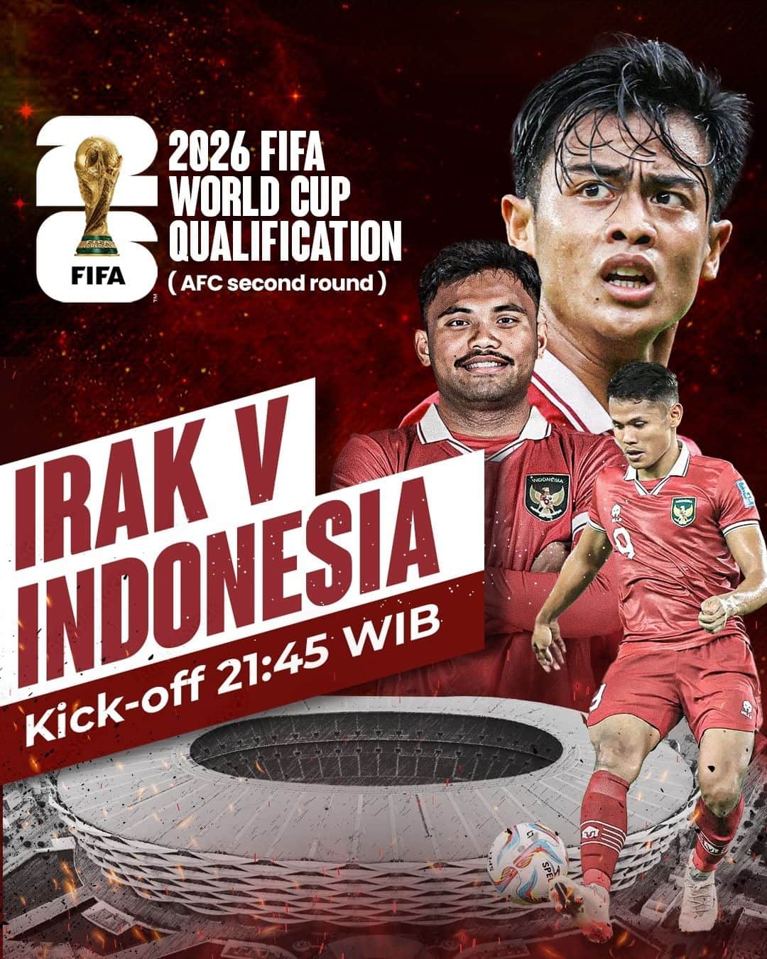 エリック・トヒルのインスタグラム：「Perjuangan menuju Piala Dunia 2026 berlanjut. Irak menjadi lawan pertama di Babak Kedua Kualifikasi Piala Dunia 2026.  Lawan tangguh, tapi kita harus tetap semangat dan optimistis untuk memberikan yang terbaik demi Merah Putih.  Ayo Garuda!」