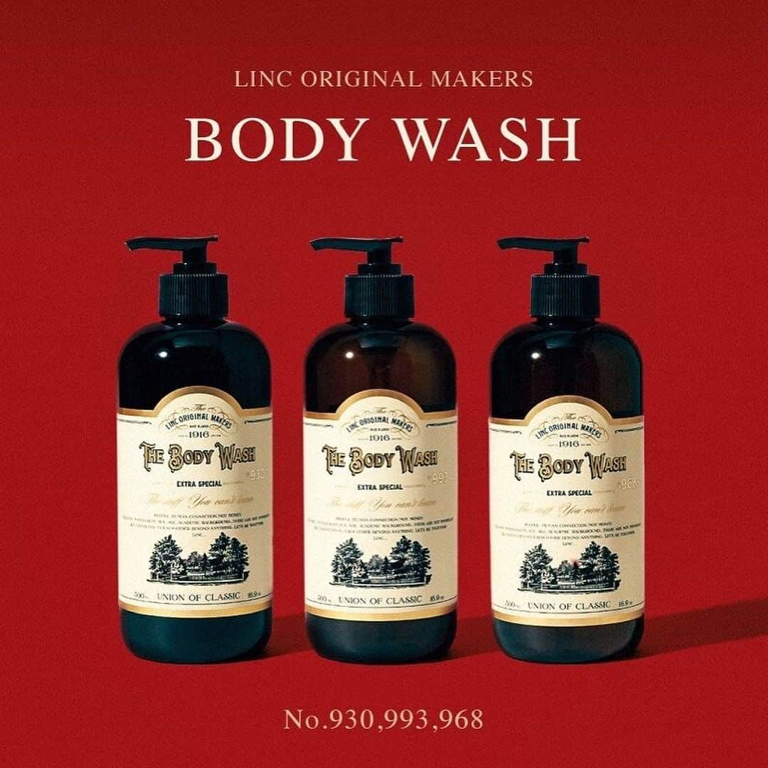 DRESSKINさんのインスタグラム写真 - (DRESSKINInstagram)「【魅惑の香り】LINC ORIGINAL MAKERS からバスタイムを優雅にするBODY WASHが新登場！ @linc_original_makers   今回展開されたのは人気の香り3種。 No. 930, 993, 968  低刺激で優しい洗浄成分に加え、 酵素の力で汚れを浮かせ、 クレイの配合により浮かせた汚れを吸着。 肌に負担をかけずにしっかりと汚れを落とします。  美容成分には8種類のアミノ酸成分と5種のセラミド配合。 キメの整った潤いのある肌へと導きます。  ----------------------------  Linc Original Makers  ‐930 BODY WASH（ボディソープ） ¥5,170 税込 香り：フルーティー ハーバル  ‐993 BODY WASH（ボディソープ） ¥5,170 税込 香り：フローラル マリーン  ‐968 BODY WASH（ボディソープ） ¥5,170 税込 香り：フローラル マリーン  容　量：500ml 原産国：日本  ------------------------------  ドレスキンは日本最大級の メンズコスメ・グルーミングブランド！ 新着、限定アイテムの通知は便利なアプリから↓ @dresskin_official    #ドレスキン  #メンズコスメ  #メンズグルーミング  #リンクオリジナルメーカーズ   #ボディーウォッシュ」11月16日 18時29分 - dresskin_official