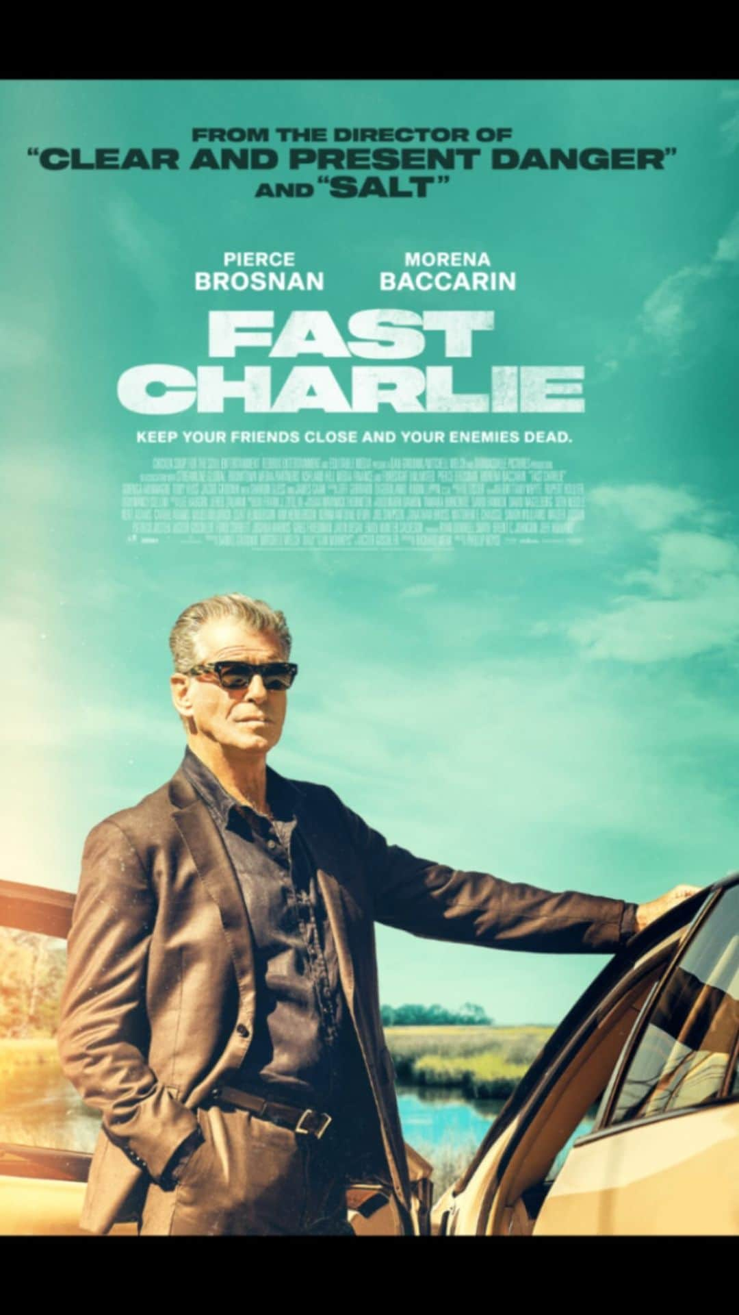 ピアース・ブロスナンのインスタグラム：「Check out the official trailer for Fast Charlie - In theaters and On Demand December 8th!」