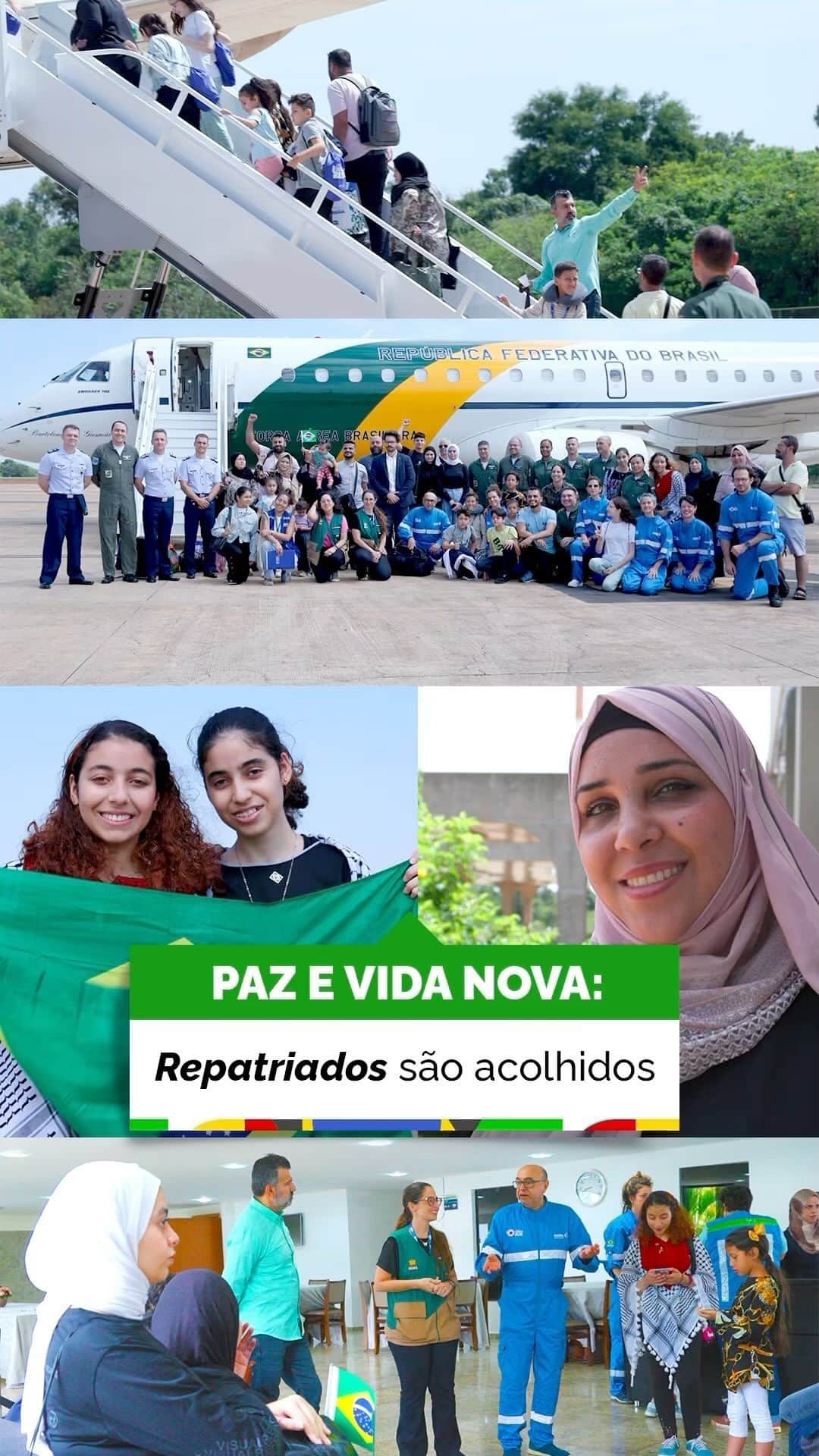 ジルマ・ルセフのインスタグラム：「Solidariedade em ação: Hoje, o governo brasileiro levou repatriados da Faixa de Gaza para SP. Com 22 deles indo para unidades de acolhimento em SP e 4 reunindo-se com suas famílias, celebramos o reencontro e a esperança. Juntos, construímos caminhos de paz. 🎥 Audiovisual / PR」