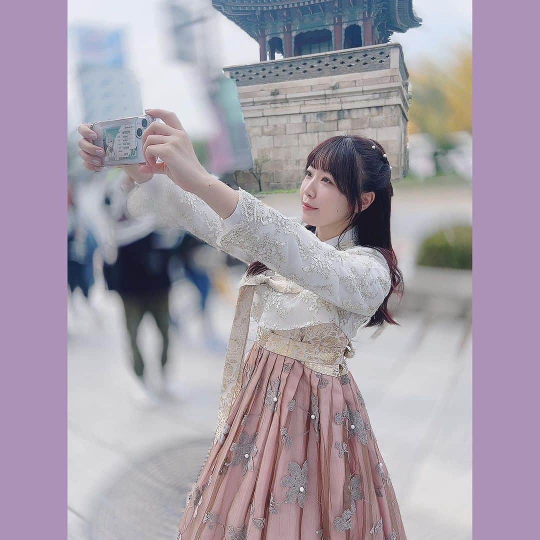 桜野羽咲さんのインスタグラム写真 - (桜野羽咲Instagram)「🌸 ⁡ ⁡ 韓国で チマチョゴリ ⁡ ⁡ 前世お姫様だったことを思い出しました👸🇰🇷 ⁡ ⁡ ⁡ ⁡ ⁡ ⁡ ┈ ┈ ┈ ┈ ┈ ┈ ┈ ┈ ┈ ┈ ⁡ ■生誕ワンマンライブ ⁡ 2024年1月20日(土)  18:00 開場 / 18:30 開演 at Spotify O-nest ⁡ 桜野羽咲生誕記念ワンマンライブ 「羽咲中毒 - SONG EATER -」開催 ⁡ ⁡ “ 歌喰い ” ⁡ この想い 一つで生きていける それくらいの輝きだ なにも見えなくするくらいの ⁡ それこそ呪いだ ⁡ 🏷️#おめでとうーちゃん2024 ⁡ https://arcana-project.com/contents/689042 ⁡ ⁡ ┈ ┈ ┈ ┈ ┈ ┈ ┈ ┈ ┈ ┈ ⁡ ■ライブ/イベント情報 ⁡ ○ 11/20(月) at Spotify O-Crest 　桜野羽咲ソロ出演 「草野華余子 presents "with mutual feelings"」振替公演 この日のためだけの書き下ろしソロ曲を作っていただきます。✨ 🎫https://eplus.jp/sf/detail/3340420002 ⁡ ○ 11/22(水) at 高円寺HIGH 「ACE of CUPS vol.8」 🎫 https://dearstage.zaiko.io/ja/item/360490 ⁡ ○ 11/23(木祝) at秋葉原ディアステージ 「#アルカナラーメン部」 ディアステ飯店 歓迎光臨 vol.6  🎫 https://t.livepocket.jp/e/n_8po ⁡ ⁡ ┈ ┈ ┈ ┈ ┈ ┈ ┈ ┈ ┈ ┈」11月16日 10時29分 - sakuranousa