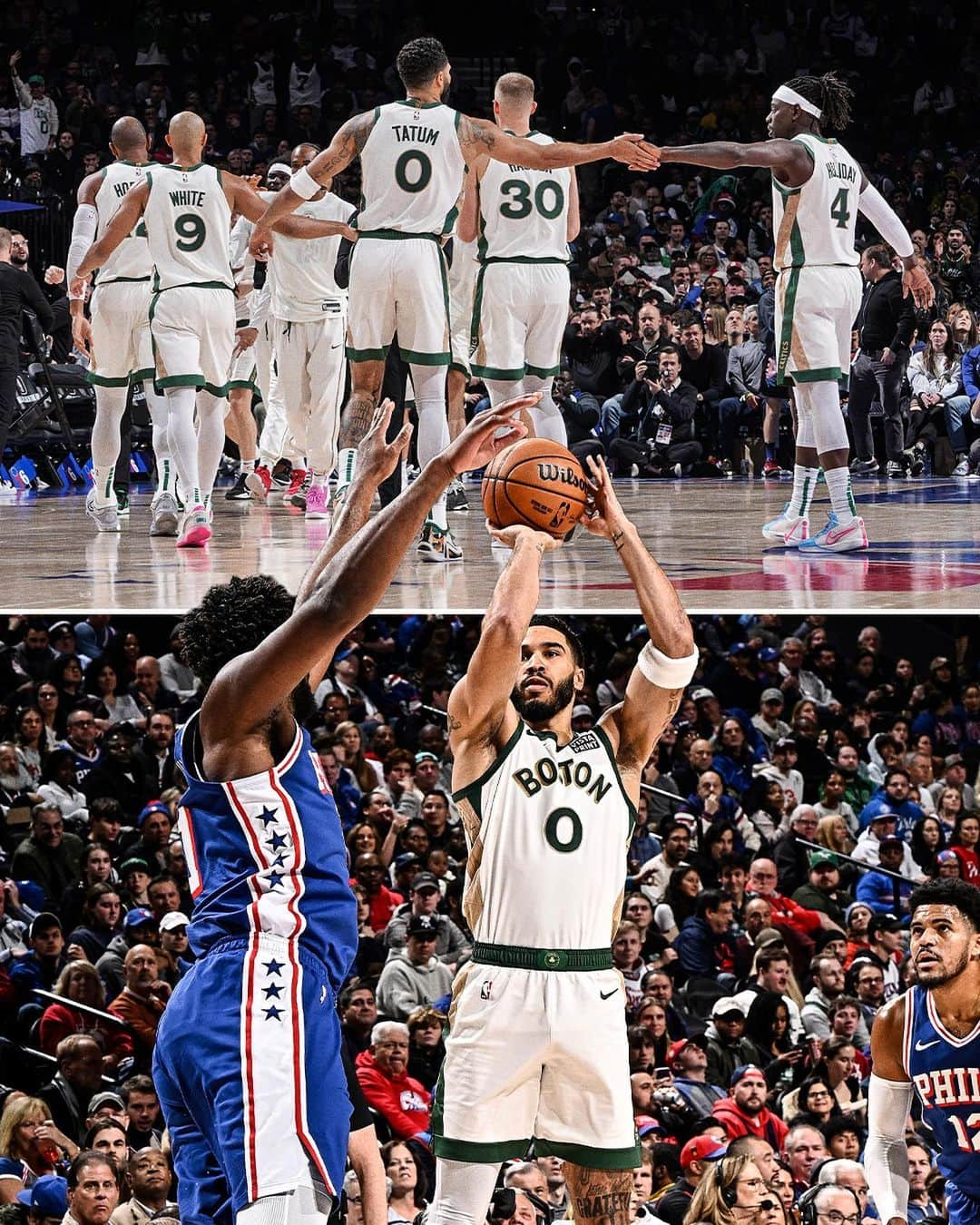 ボストン・セルティックスのインスタグラム：「Celtics take back the No. 1 seed in the East from the 76ers ☘️」