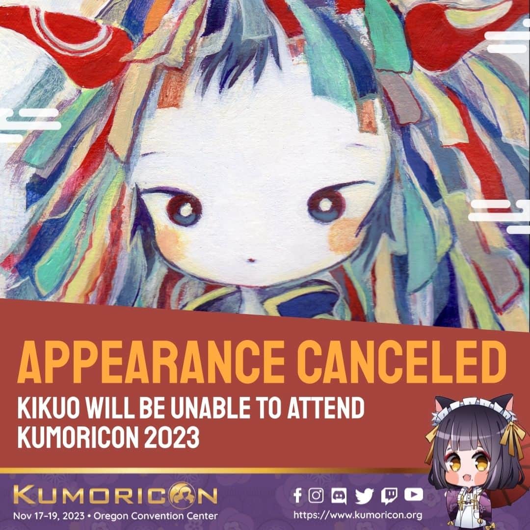 きくおさんのインスタグラム写真 - (きくおInstagram)「[Sad news]I, Kikuo, will not be able to appear at Kumoricon this year 2023. Sorry to all those who were looking forward to my appearance...😭」11月16日 15時49分 - kikuo_sound