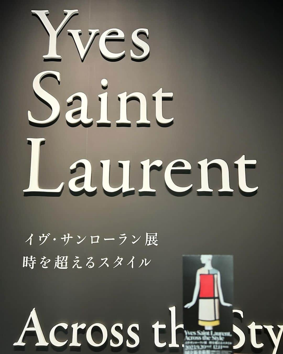 柴田阿弥のインスタグラム：「🩶🩶🩶  もう少し前になりますが先日、イヴ・サンローラン展へ🫧  美しい展示の数々を見ながら、時代背景や生い立ち、 デザイナーとしての思いを学べてとても有意義でした💫  あとはインスピレーションをこういう所から得て 服で表現していたのか…という感動。  ㅤㅤㅤㅤㅤㅤㅤㅤㅤㅤㅤㅤㅤ ファッションに関する展示は初めてだったので、 音声解説付きでじっくり楽しみました！これがまた良くて！ ㅤㅤㅤㅤㅤㅤㅤㅤㅤㅤㅤㅤㅤ  CV.津田健次郎(さん)が最高でした！！！染み渡るw (すみません厳密にはCVでないですがお許しを…！) ㅤㅤㅤㅤㅤㅤㅤㅤㅤㅤㅤㅤㅤ ㅤㅤㅤㅤㅤㅤㅤㅤㅤㅤㅤㅤㅤ 開始前は海馬瀬人がナビゲーターだ！！！！！と 興奮しながら入室(勿論表面上は静かにしてました) そして聴き始めると、落ち着いたセクシーな語り口調は まさしくテニプリの乾くんでした🥹💘💘💘最っ高  ㅤㅤㅤㅤㅤㅤㅤㅤㅤㅤㅤㅤㅤ 実は音声解説は初めて借りてみましたがかなり良かったです。  いつもは静かに感想言い合いながら展示を見たり、 自分のペースで読んだりしたい派なので借りないのですが 音声は途中で止められるから邪魔しないしむしろ分かりやすい。  ㅤㅤㅤㅤㅤㅤㅤㅤㅤㅤㅤㅤㅤ そして好きな声優さんだと尚良し🥰 私にとっては2倍、、20倍お得すぎた！！！ 展示も楽しいし音声も乾くんだし！(？)  ㅤㅤㅤㅤㅤㅤㅤㅤㅤㅤㅤㅤㅤ また音声ガイドあったら絶対借りる。 CV.諏訪部順一(さん)かCV.岡本信彦(さん)か CV.梅原裕一郎(さん)だと更にいいなあああぁ🙈(？) ㅤㅤㅤㅤㅤㅤㅤㅤㅤㅤㅤㅤㅤ いや、この時でぎりぎりだったから 興奮して倒れるかもしれない。  ㅤㅤㅤㅤㅤㅤㅤㅤㅤㅤㅤㅤㅤ そして展示を見て帰るときに思ったのは、 色々なことを気にするのは辞めて 好きな服を着てメイクをして、誰に迷惑をかけなければ 好きに生きようと思いましたね😌💓👗  あとドレス着たくなった🥹行く場所ないけどw ㅤㅤㅤㅤㅤㅤㅤㅤㅤㅤㅤㅤㅤ ㅤㅤㅤㅤㅤㅤㅤㅤㅤㅤㅤㅤㅤ 写真は２枚目の写真の部屋だけは撮影OKでしたが ネタバレ防止のためこれだけにしておきますね🤭 あと私の写真も撮ったけど人が結構写り込んでいるので また今度。。🫨🫶 ㅤㅤㅤㅤㅤㅤㅤㅤㅤㅤㅤㅤㅤ  はー！とても良かったです！会期長いのでぜひ😼 (なんのPRでも無いんですけどね。笑) ㅤㅤㅤㅤㅤㅤㅤㅤㅤㅤㅤㅤㅤ 私もいつもアニメや漫画の展示はよく行きますが、 こういうのもまた行ってみたくなりましたよっ💫🌟  ㅤㅤㅤㅤㅤㅤㅤㅤㅤㅤㅤㅤㅤ ㅤㅤㅤㅤㅤㅤㅤㅤㅤㅤㅤㅤㅤ #国立新美術館 #イヴサンローラン展 #YSL #yvessaintlaurent #yvessaintlaurent展 #イヴサンローラン #サンローラン #saintlaurent #六本木 #芸術の秋 #冬のお出かけ #津田健次郎 さん」