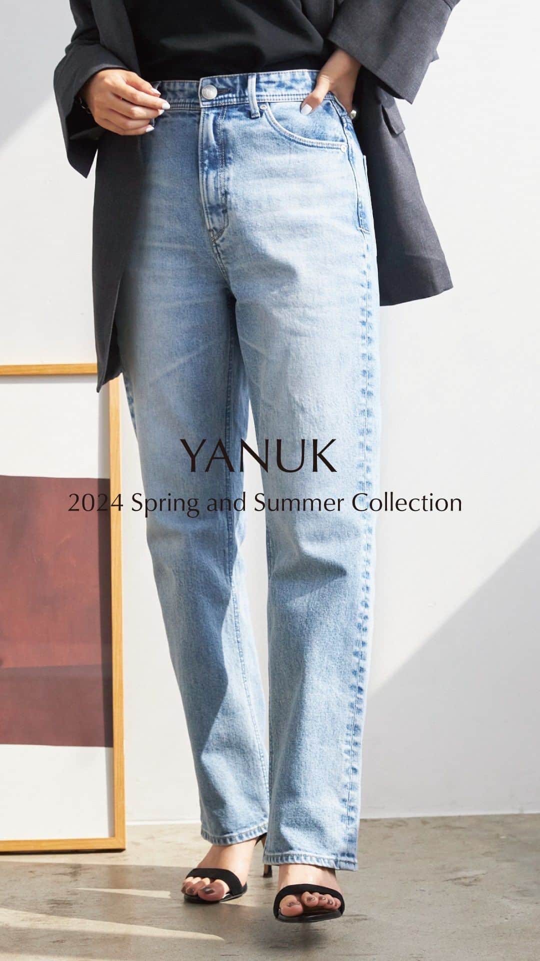 ヤヌークのインスタグラム：「． ． YANUK ONLINE STOREでは、11月19日(日)まで、2024年春夏新作のプレオーダーを期間限定で行なっております！ 一年を通して使える定番のベーシックデニムをはじめ、トレンド感のあるアイテムなど、 YANUKならではのアイテムを一足先にゲットしてください✨  #yanuk#denim#jeans#fashion#ss#ヤヌーク#ヤヌークデニム#春夏デニム#デニムコーデ#シンプルコーデ#新作#プレオーダー#ブルーデニム#ジャケットコーデ」