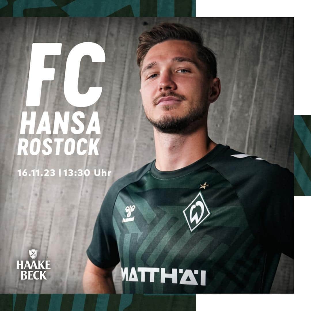 ヴェルダー・ブレーメンのインスタグラム：「TESTSPIELTACH gegen den FC Hansa Rostock 💚💪  Dank WERDER STROM könnt ihr das Testspiel live auf YouTube und WERDER.TV verfolgen 💚 _____ #werder #bremen #svw #llgw #testspiel #svwfch」