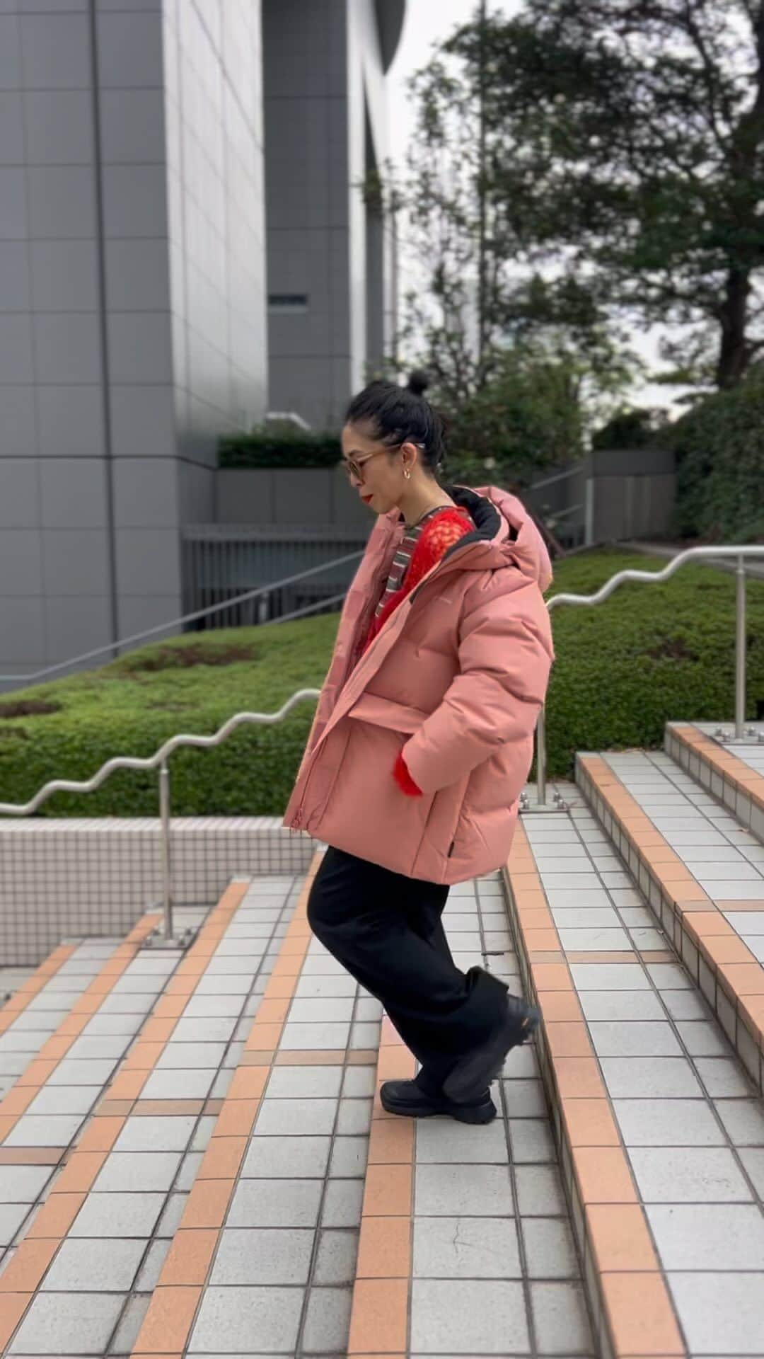 長尾悦美のインスタグラム：「Winter Outfit Ideas @yoshiminagao   LOOK # 01 Jacket @holzweiler  Cardigan @odakha_official  Sweater @wasteyarnproject  Pants @cinoh_official  Eyewear @blanc_official  Shoes @playgroundstore.jp   LOOK # 02 Sweater @fumika_uchida  Snood @fumika_uchida  Overalls @miosmokey  Eyewear @blanc_official  Shoes @pippichic_official   LOOK # 03 Jacket @seeall_official  Dress @seeall_official  Balaclava @lamaisondelyllis  Shoes @pippichic_official   商品の詳細は各店舗までお問い合わせくださいませ。  #styleandedit  #takashimaya #outfit #holzweiler  #odakha  #wasteyarnproject  #cinoh  #fumikauchida  #miosmokey  #seeall  #pippichic  #blanc #playground  #pr」