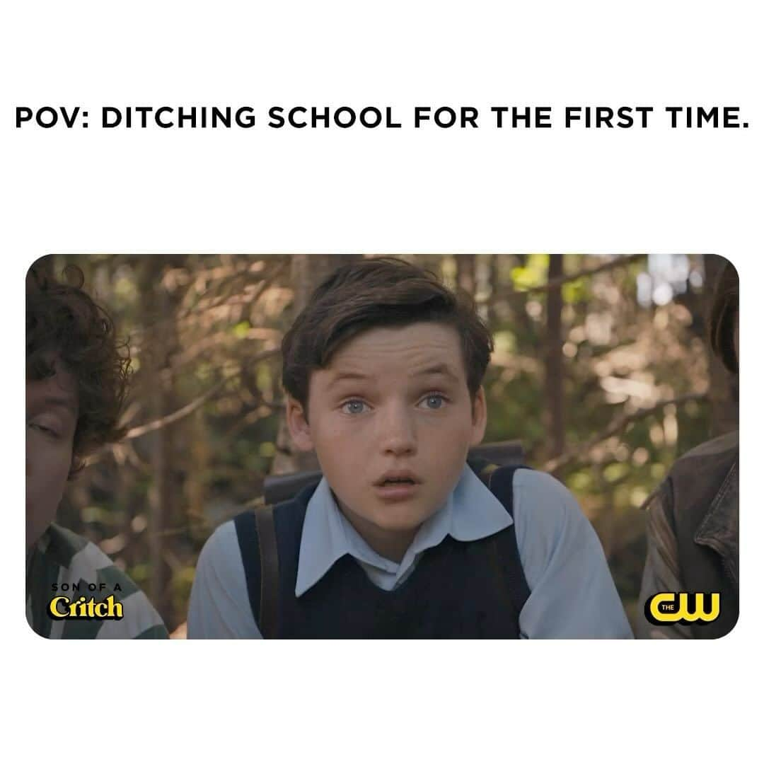 The CWのインスタグラム：「😂 Remember the first time you skipped class? A new episode of #SonOfACritch airs TONIGHT at 8/7c on The CW!」