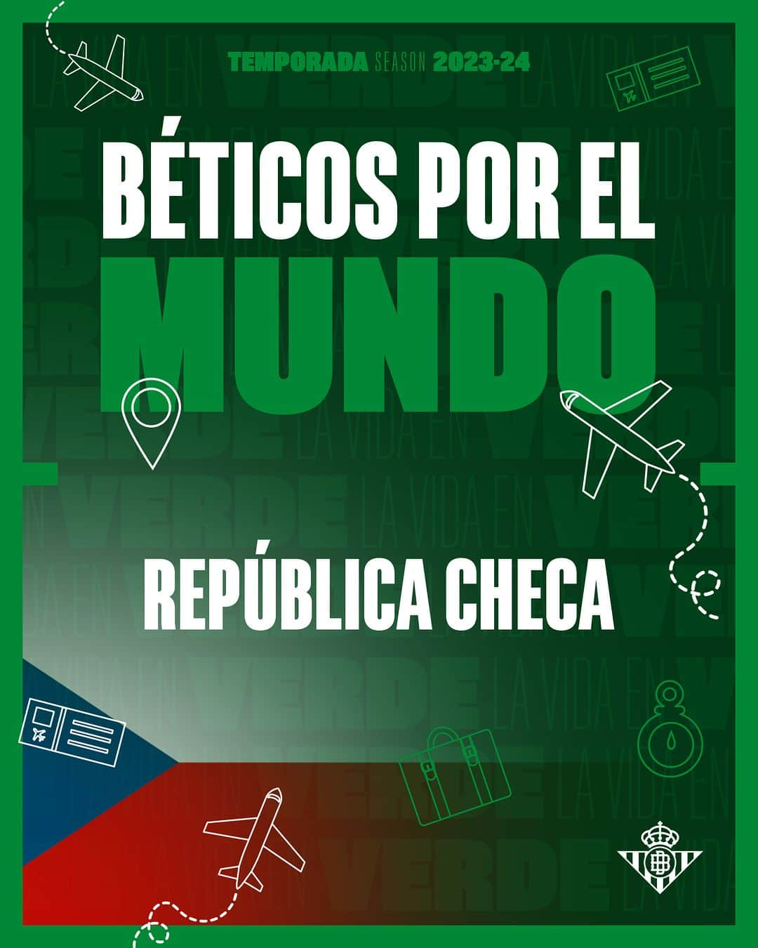 レアル・ベティスのインスタグラム：「¡Última llamada! 📞🏃‍♂️  Si eres bético y vives en la República Checa... ¡envíanos un correo a beticosporelmundo@realbetisbalompie.es! 💚  Y si ya enviaste tu mail... ¡revisa la bandeja de entrada! 👀👍」