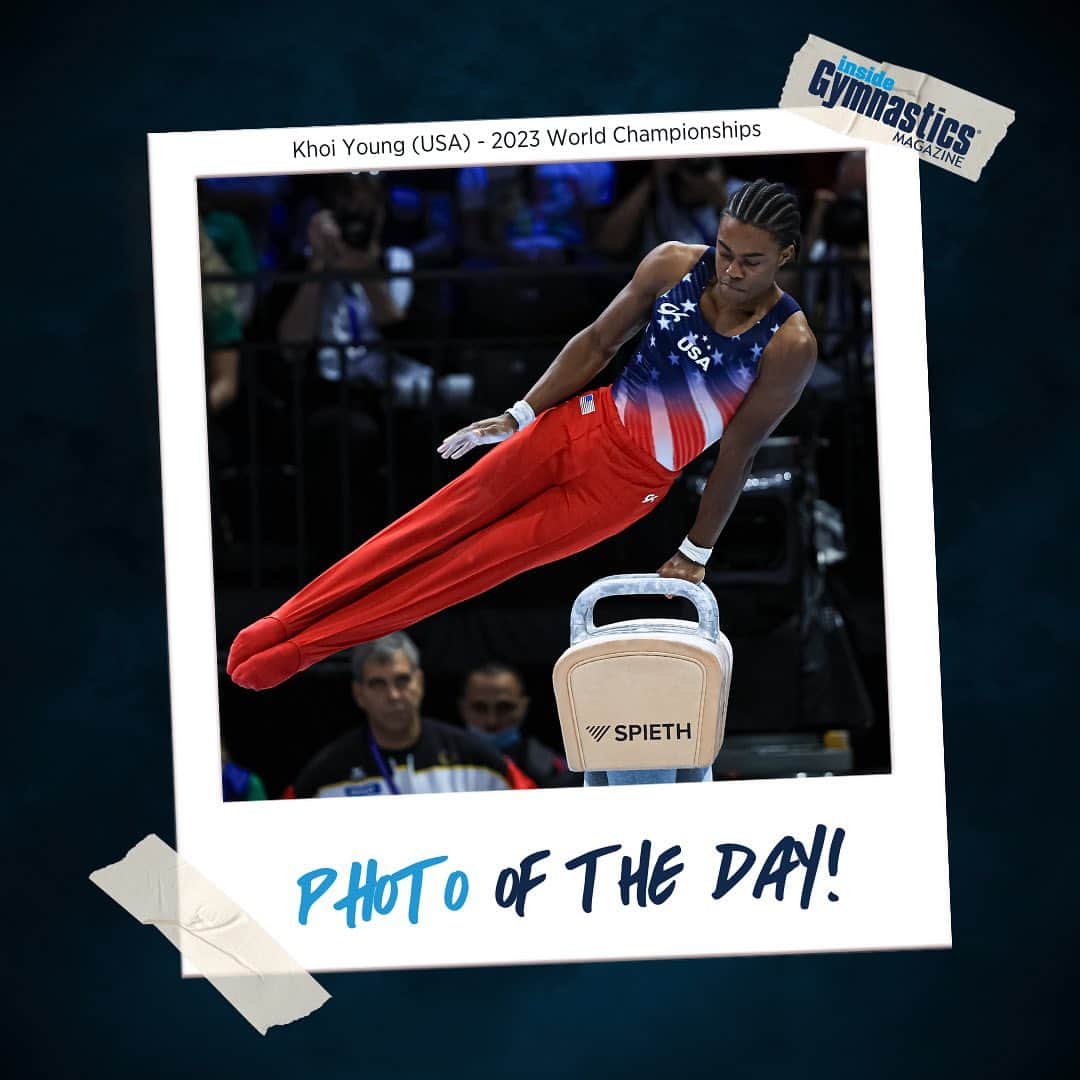 Inside Gymnasticsさんのインスタグラム写真 - (Inside GymnasticsInstagram)「Today’s Photo of the Day features Khoi Young’s silver medal winning routine at the 2023 World Championships! 🥈  📸 Ricardo Bufolin」11月17日 4時00分 - insidegym