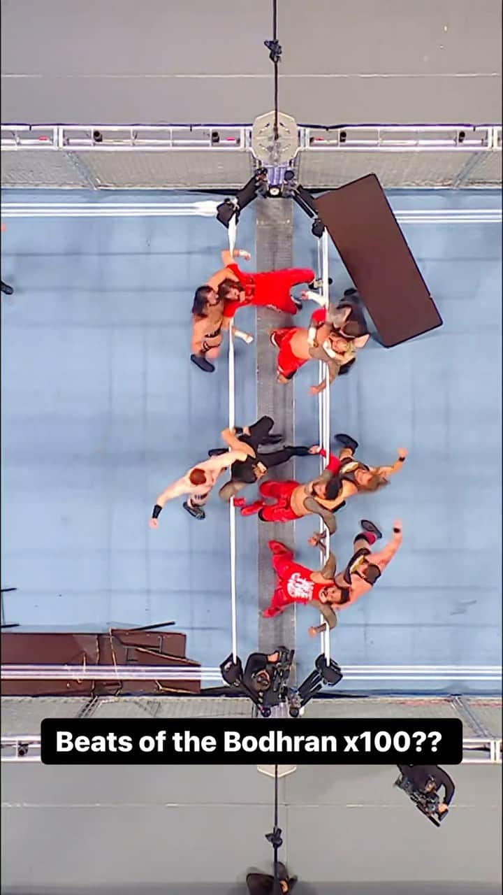 WWEのインスタグラム：「The entire Bloodline all get introduced to the Beats of the Bodhran at #SurvivorSeries!!」